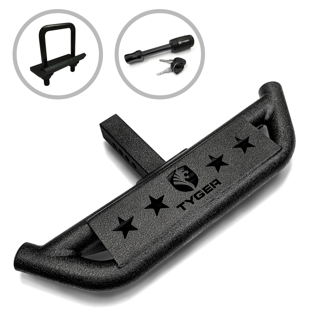 Hitch Armor with Pin Lock Fit Most Vehicles with 2" Hitch Receiver | Textured Black TG-HS8U81238