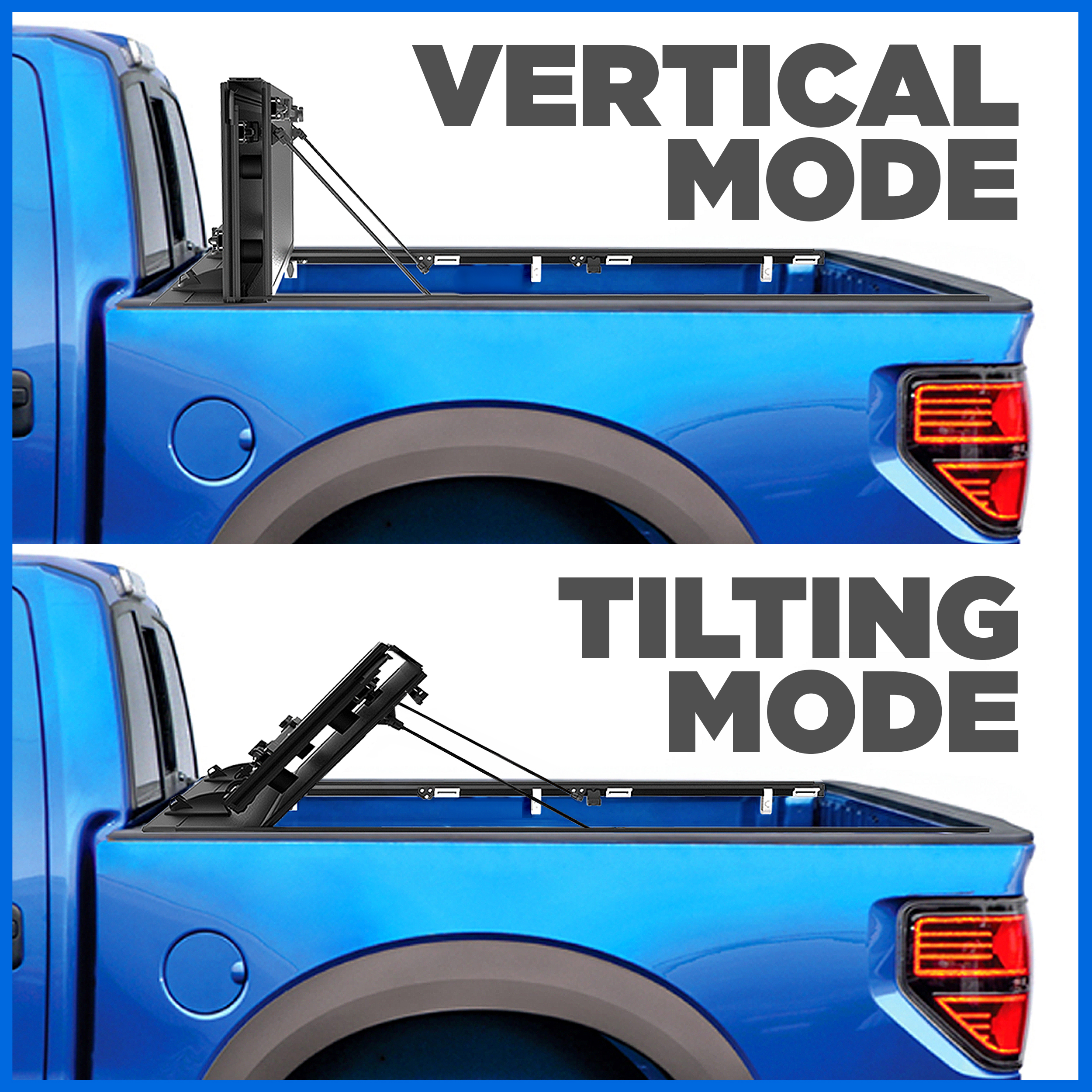 TYGER T9 Flip-Up Low Profile Hard Alloy Tri-Fold fit 17-26 F250/350 SD | 6.75' Bed