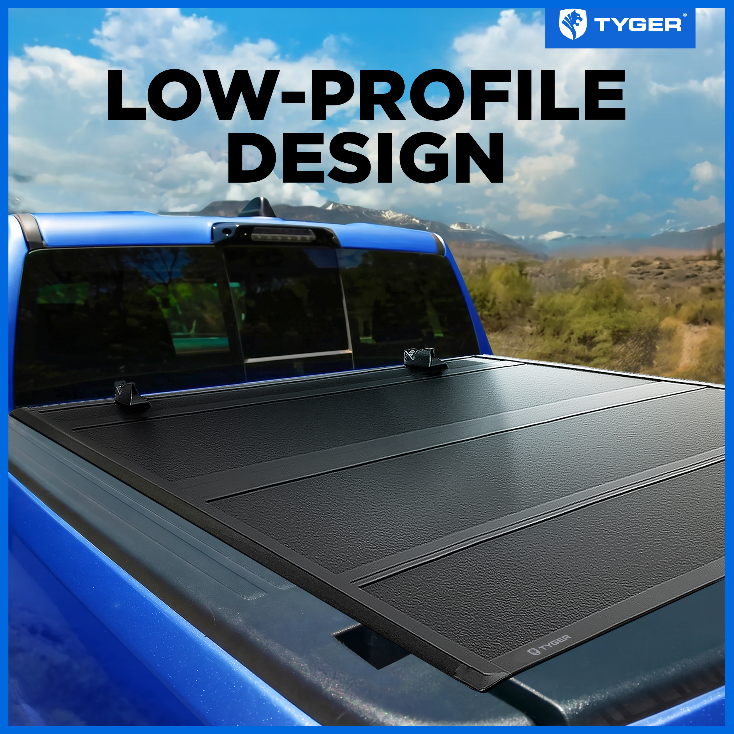 TYGER T9 Flip-Up Low Profile Hard Alloy Tri-Fold fit 17-26 F250/350 SD | 6.75' Bed