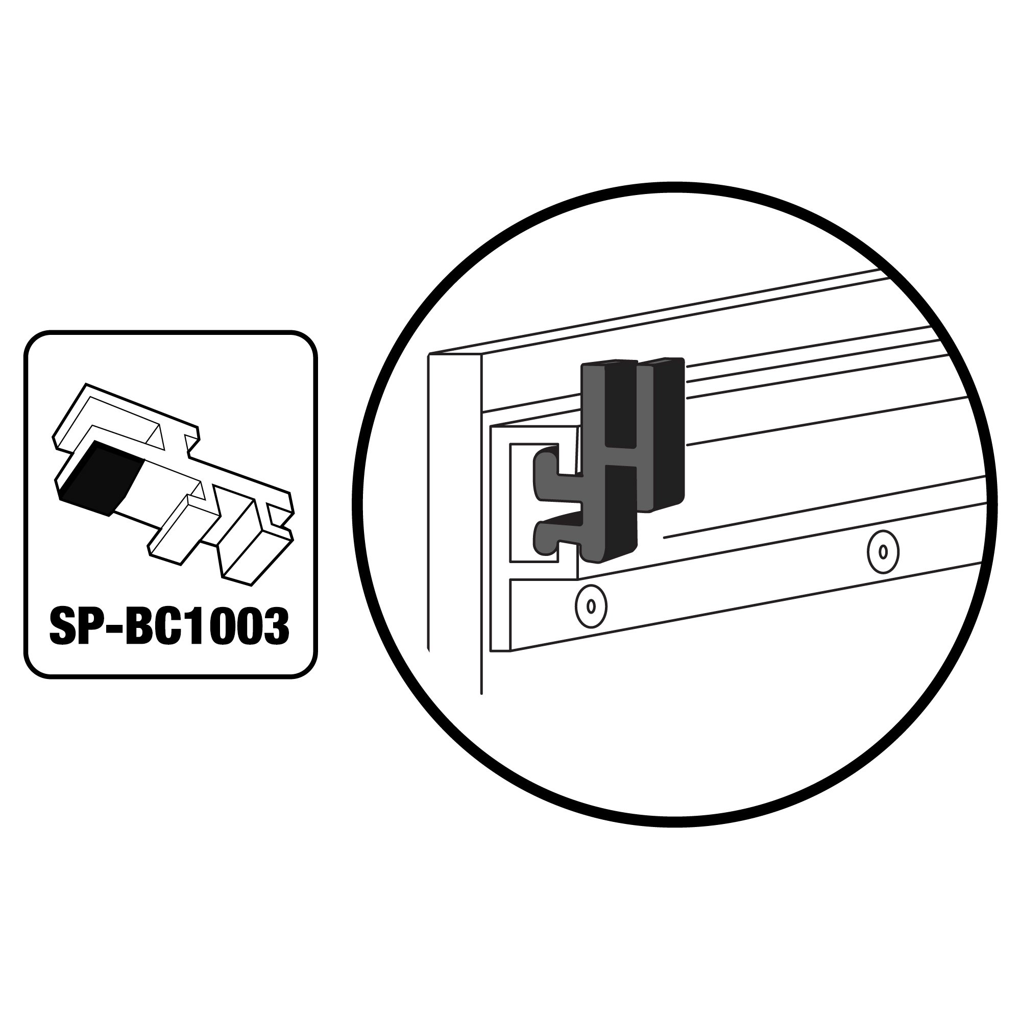 For T1 - Mounting Clamp for Nissan Titan with Utili-track | 1 Piece | SP-BC1003