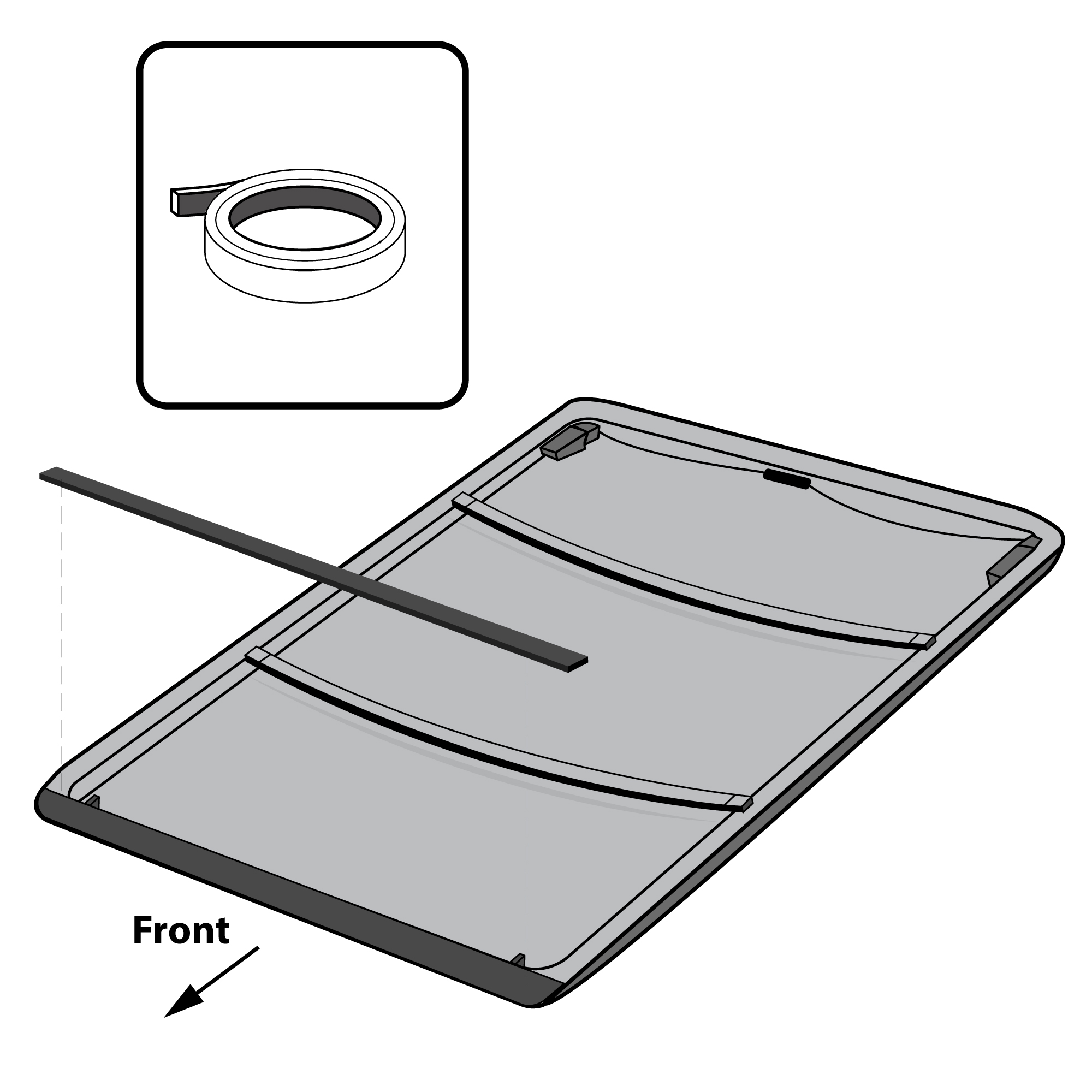 For T1 - Front (Cab End) Foam Strip | V1 - Check Serial # | SP-BC1007