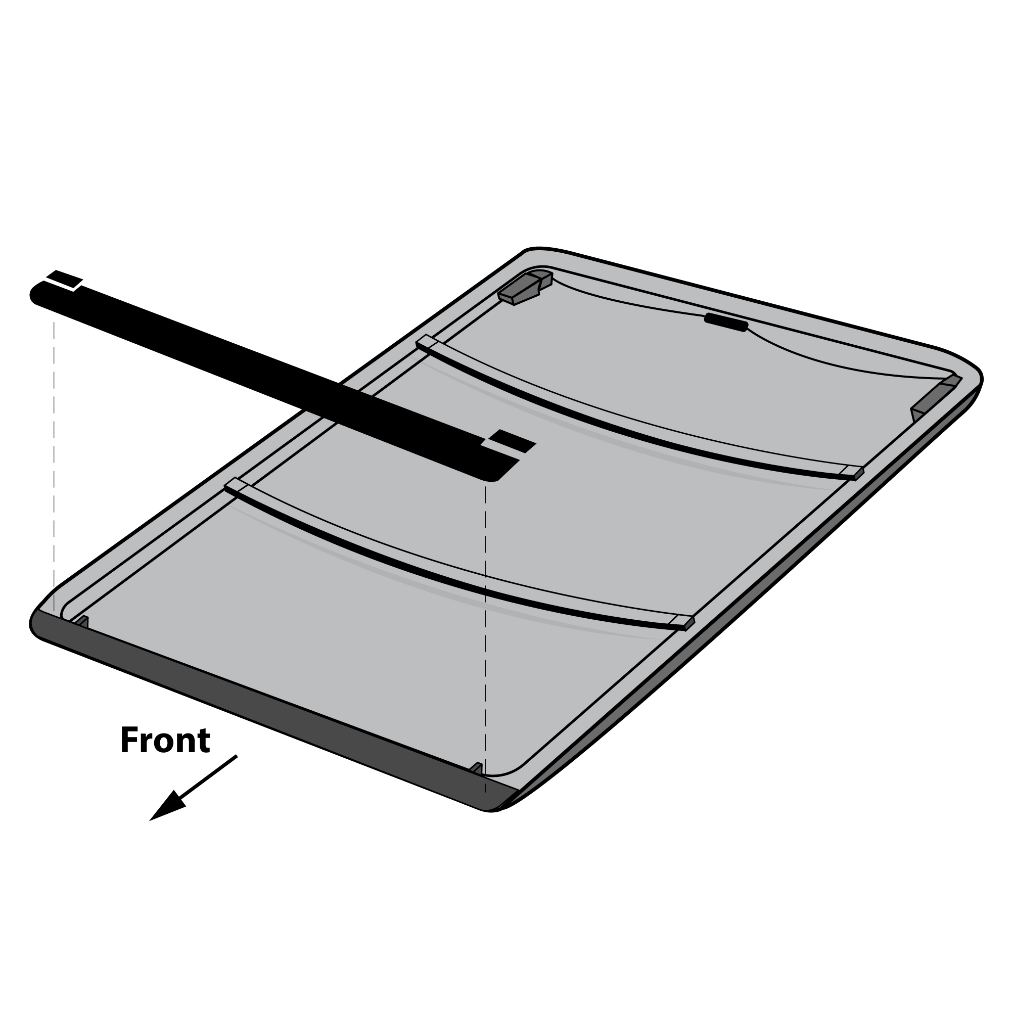 For T1 - Front (Cab End) Foam Strip | V3 - Check Serial # | SP-BC1007B