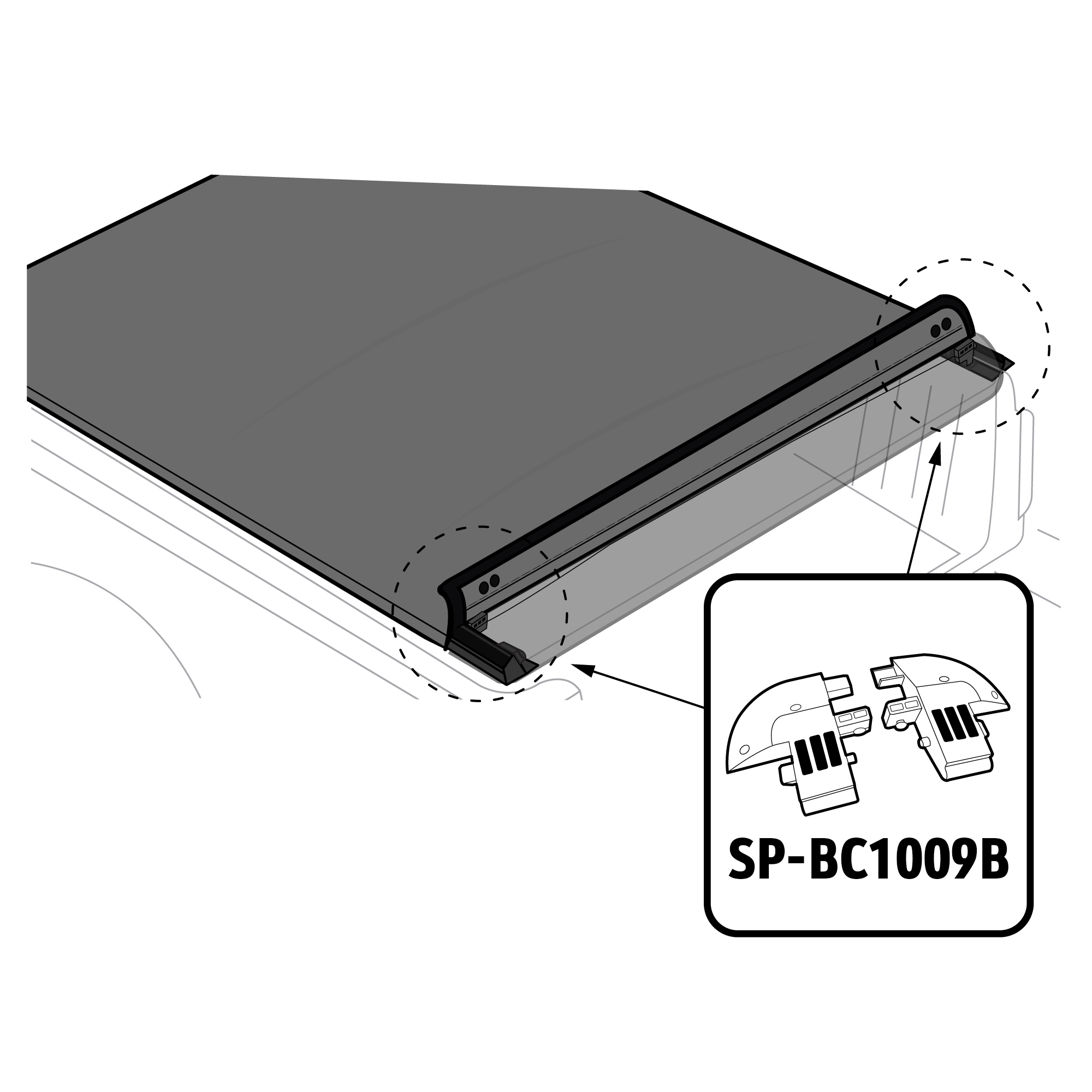 For T1 - Rear Corner / Latch Head | V2 - Check Serial # | Left & Right Pair | SP-BC1009B