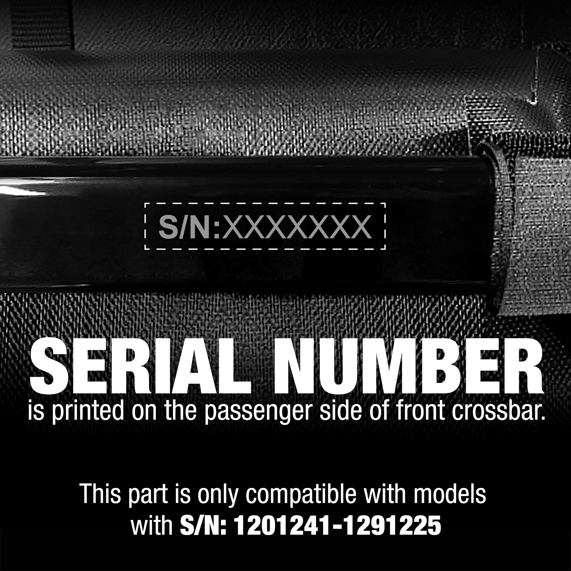 For T1 - Rear Corner / Latch Head | V2 - Check Serial # | Left & Right Pair | SP-BC1009B