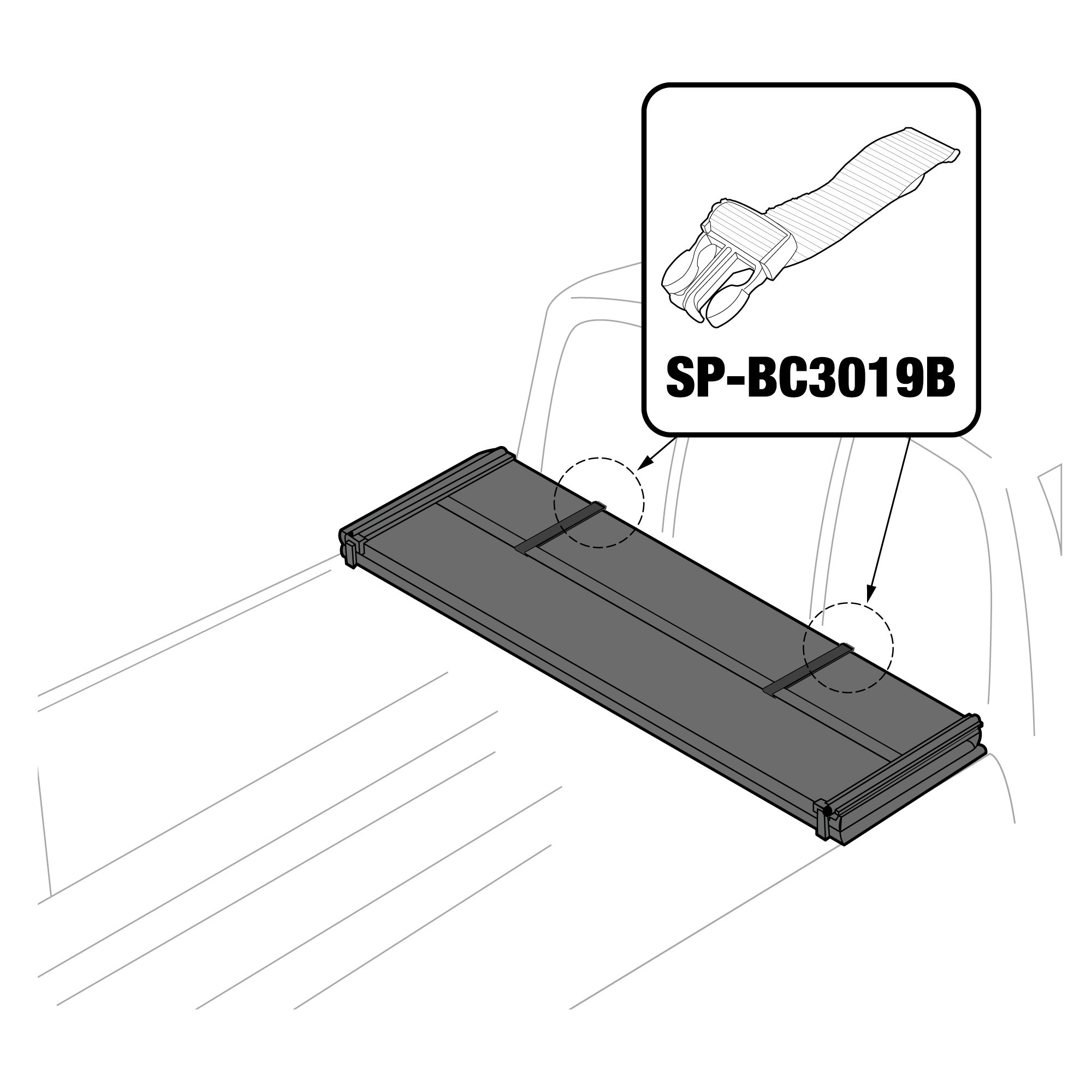 For T3 - Buckle Strap - Male End | 2 Sets | SP-BC3019B