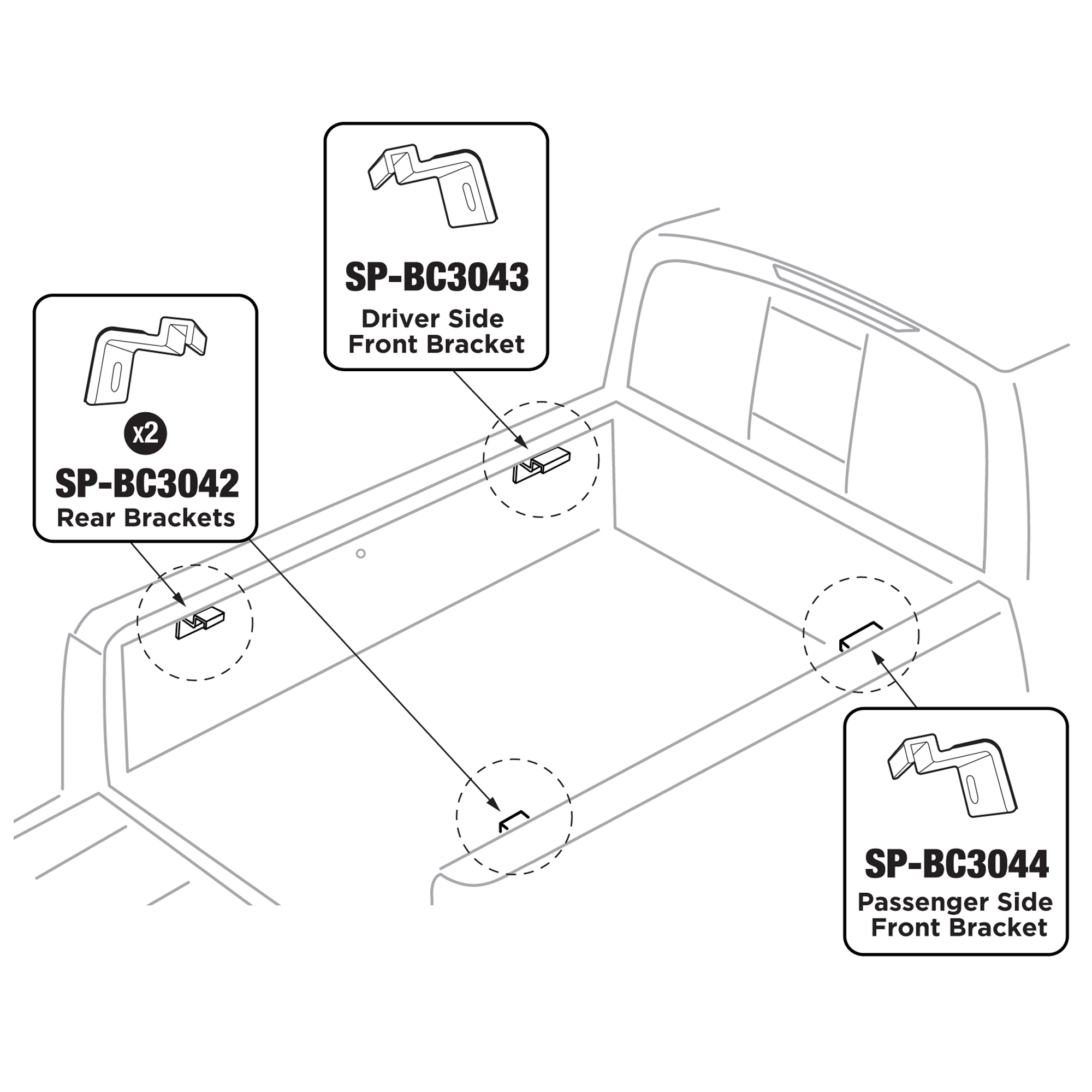 For TG-BC3H1065 (Honda Ridgeline) Only - Driver Side Front Mounting Bracket | 1 PC | SP-BC3043