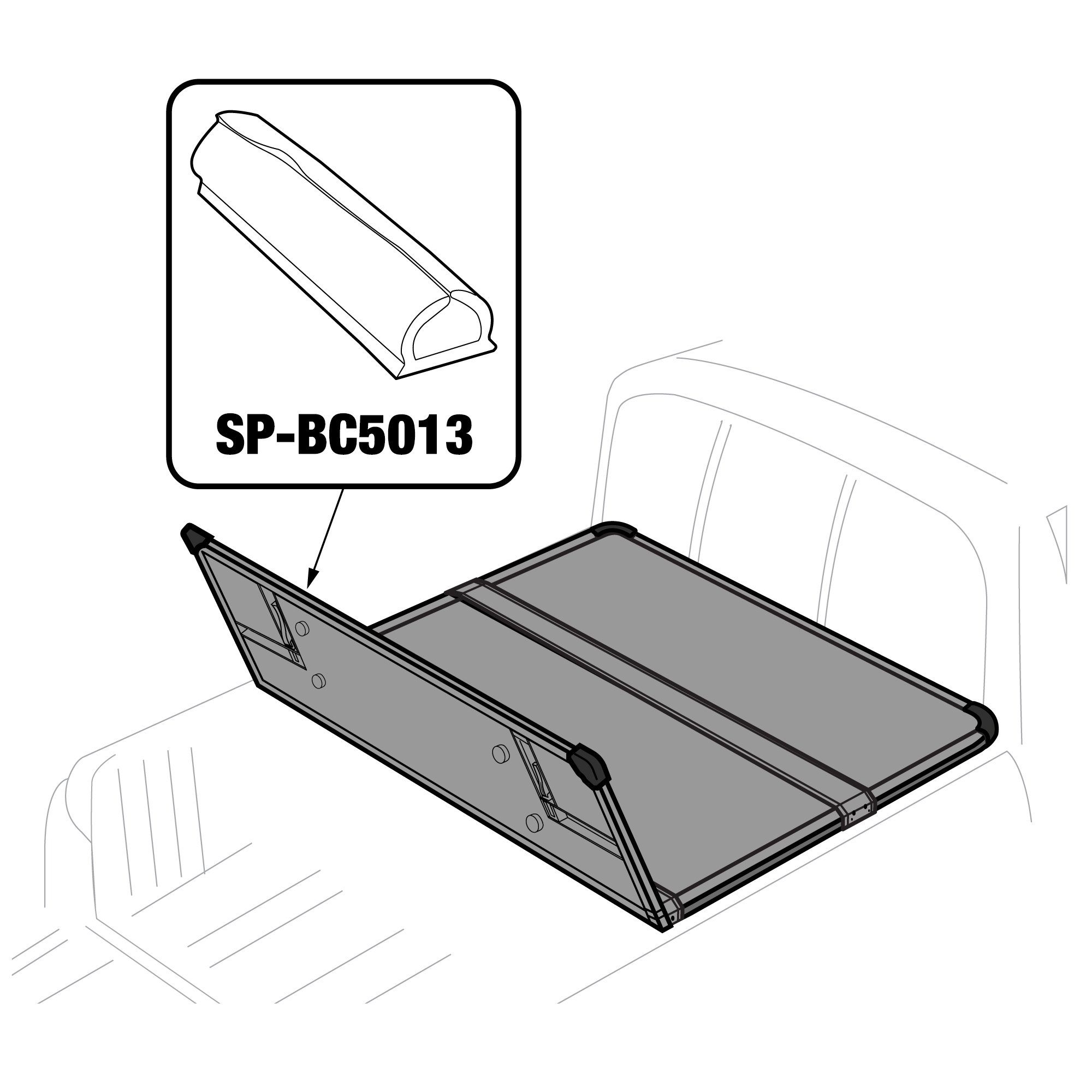 For T5 - Rear Seal Strip | 1.7m | SP-BC5013