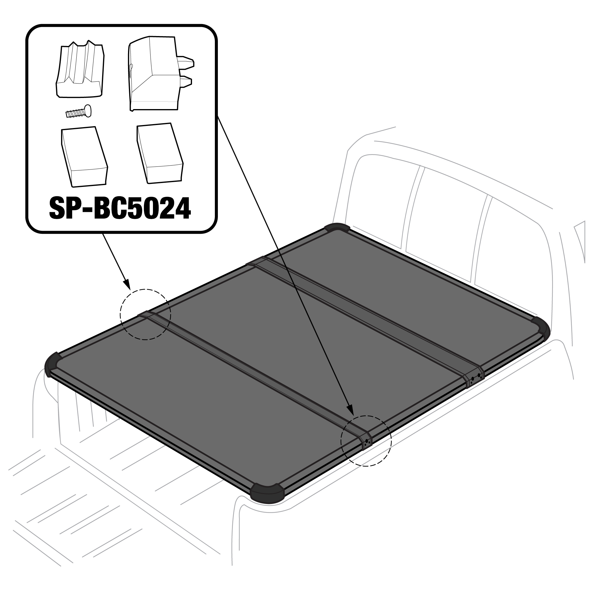 For T5 - Small Hinge, Screw, Foam x 2 and Seal Set | 1 Set | SP-BC5024