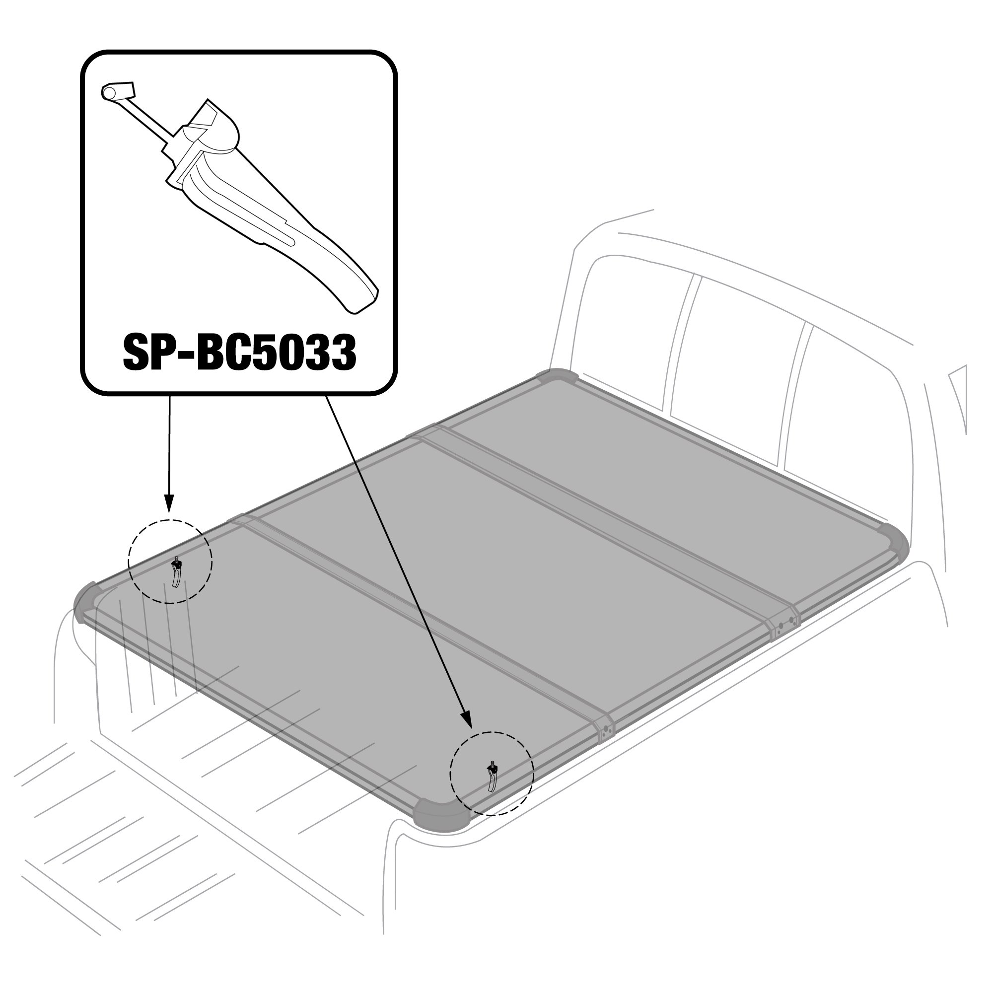 For T5 - Rear Latch Assembly | 1PC | SP-BC5033