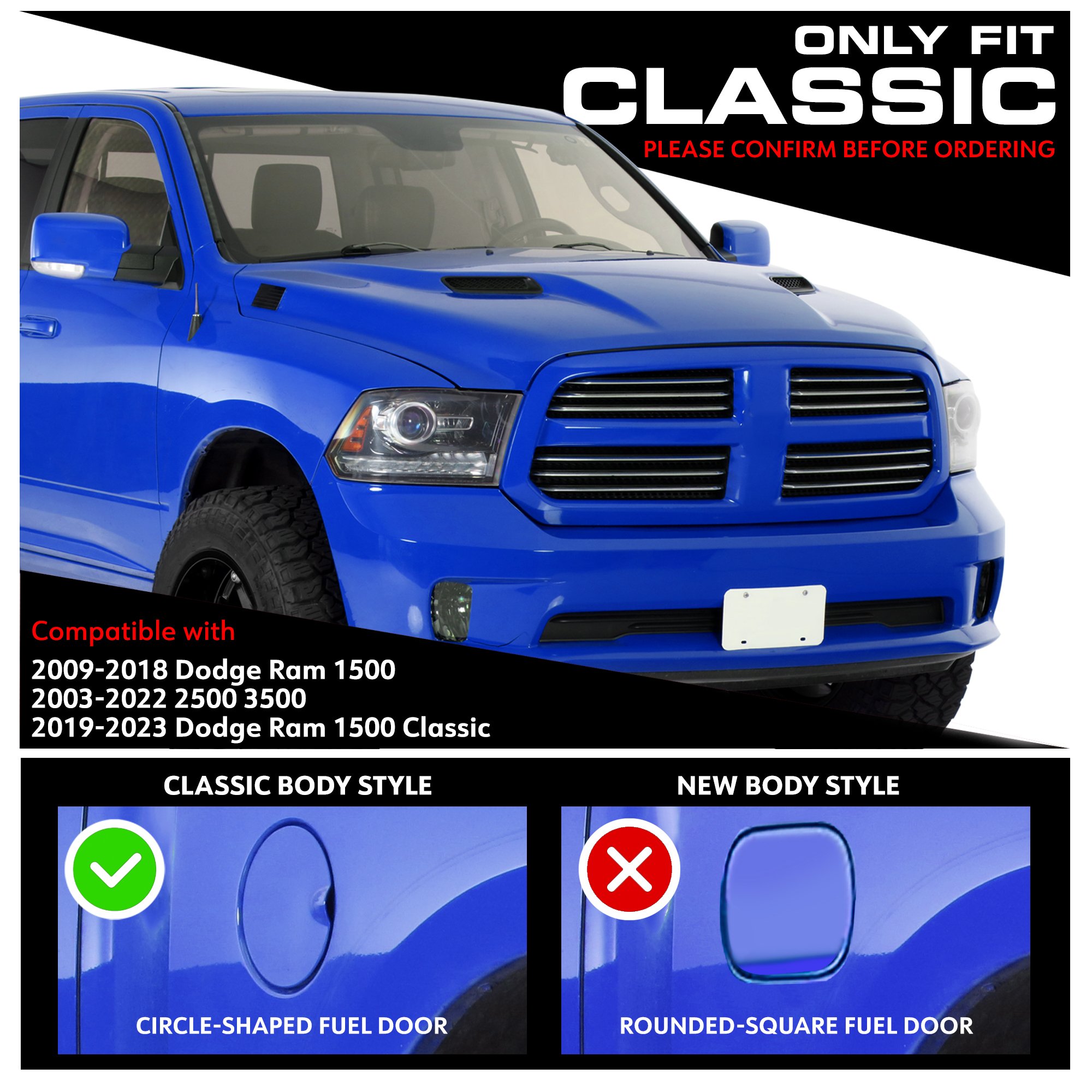 TYGER T1 Soft Roll-up fit 2002-2018 Dodge Ram 1500; 2003-2024 2500 3500; 2019-2024 Classic | 8' Bed