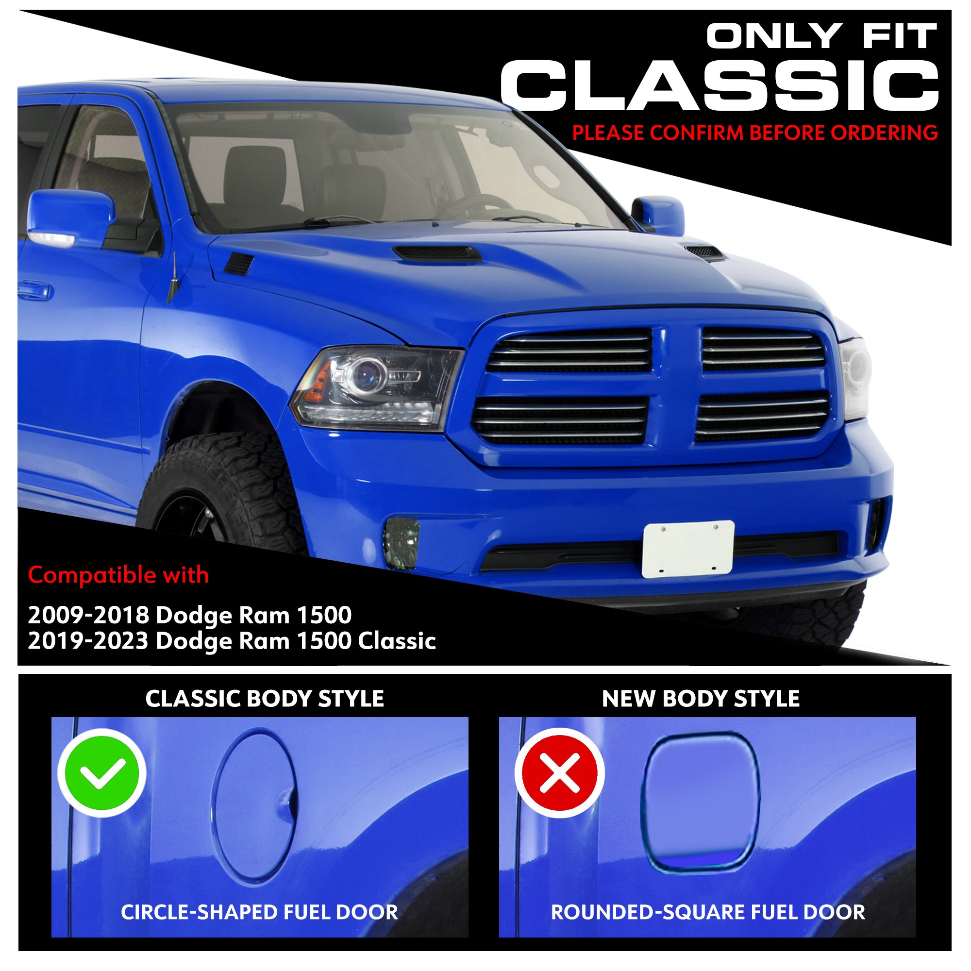 TYGER T1 Soft Roll-up fit 2009-2018 Dodge Ram 1500; 2019-2024 Classic | 5'7