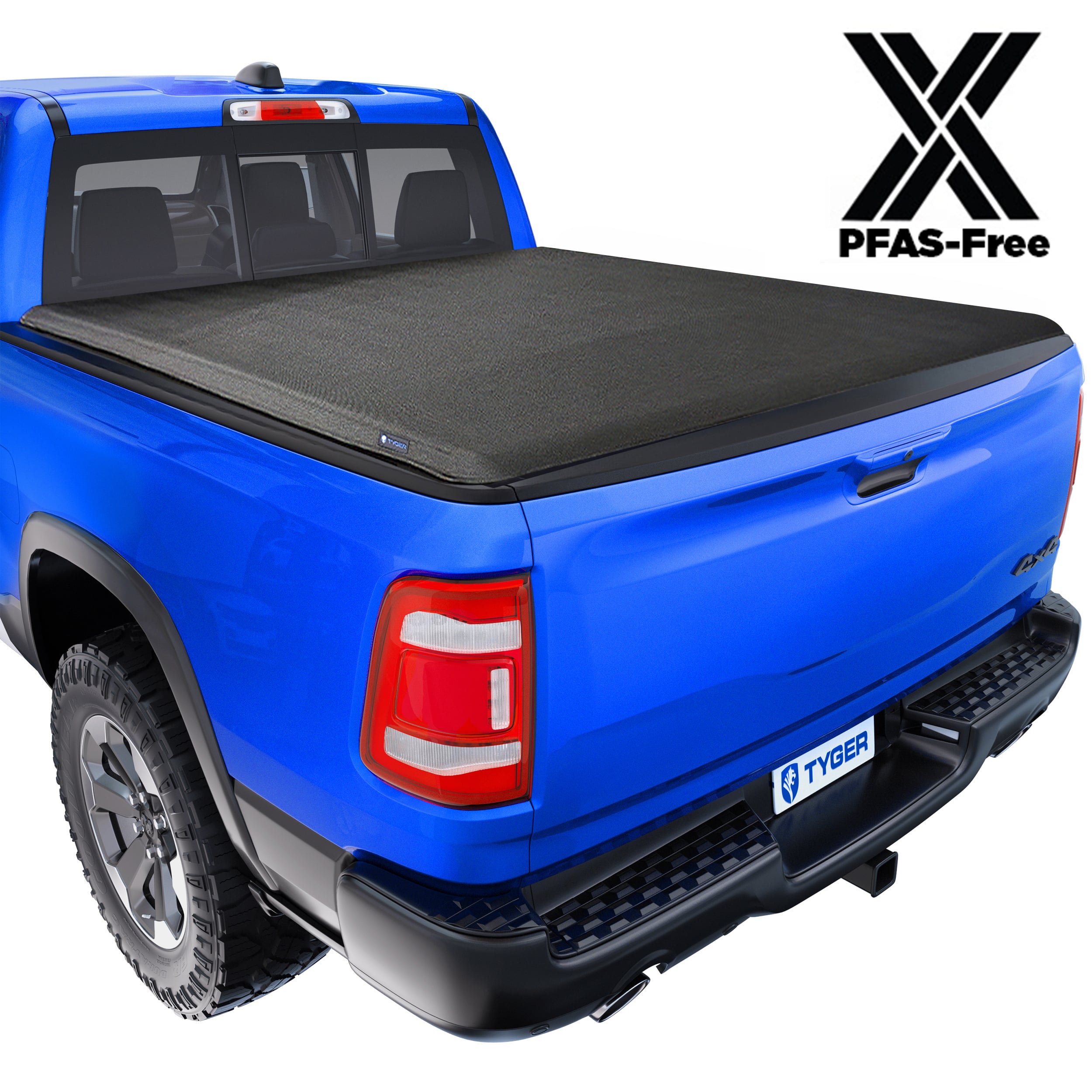 TYGER T1X Soft Roll-Up in Fabric fit 2019-2026 Ram 1500 (Not Fit 19-24 Classic) | 6'4" Bed