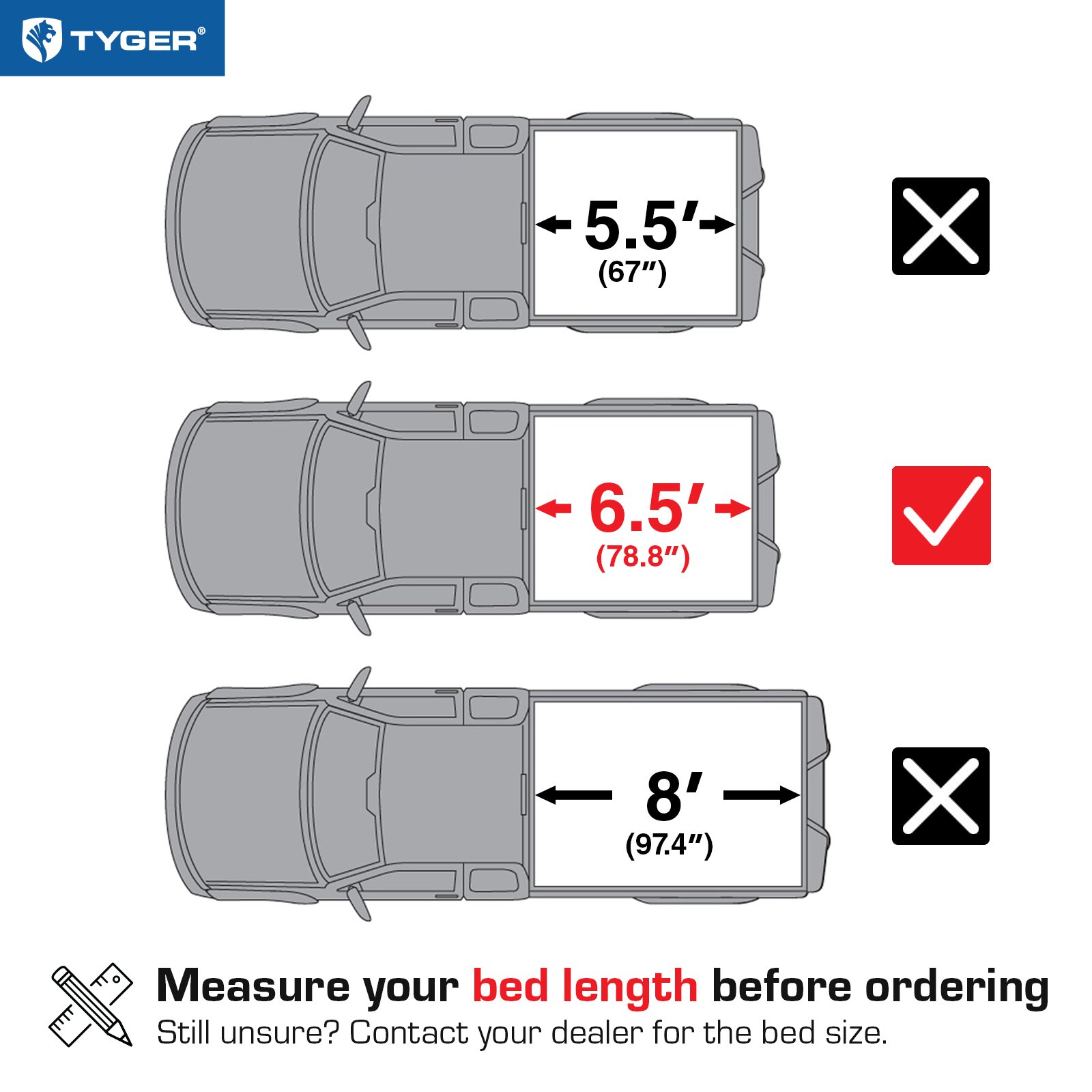 TYGER T1 Soft Roll-up fit 2009-2014 Ford F-150 | 6.5' Bed