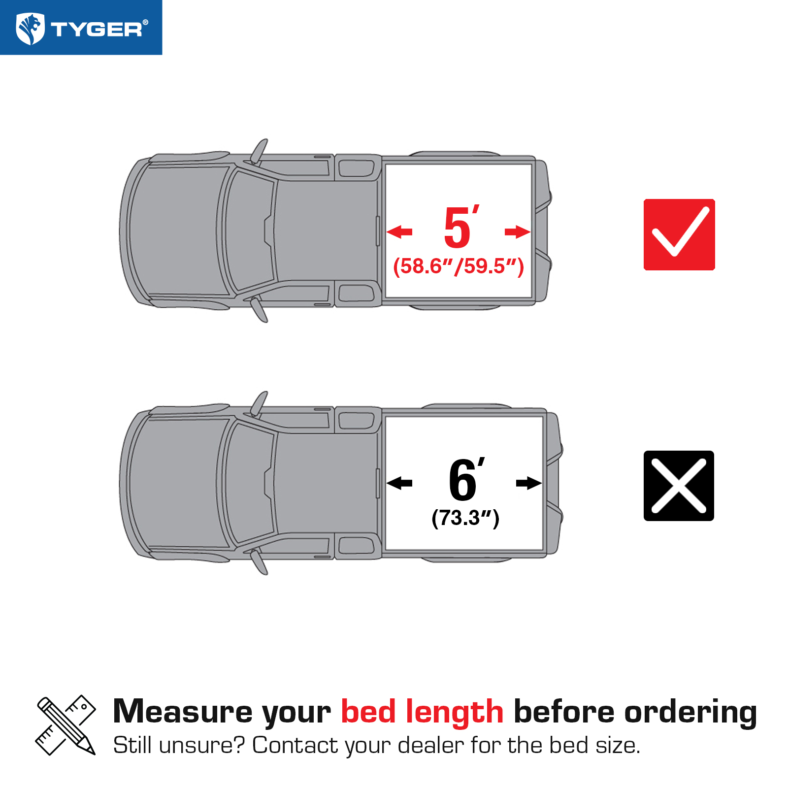 TYGER T1 Soft Roll-up fit 2005-2021 Nissan Frontier; 2009-2012 Suzuki Equator | 5' Bed