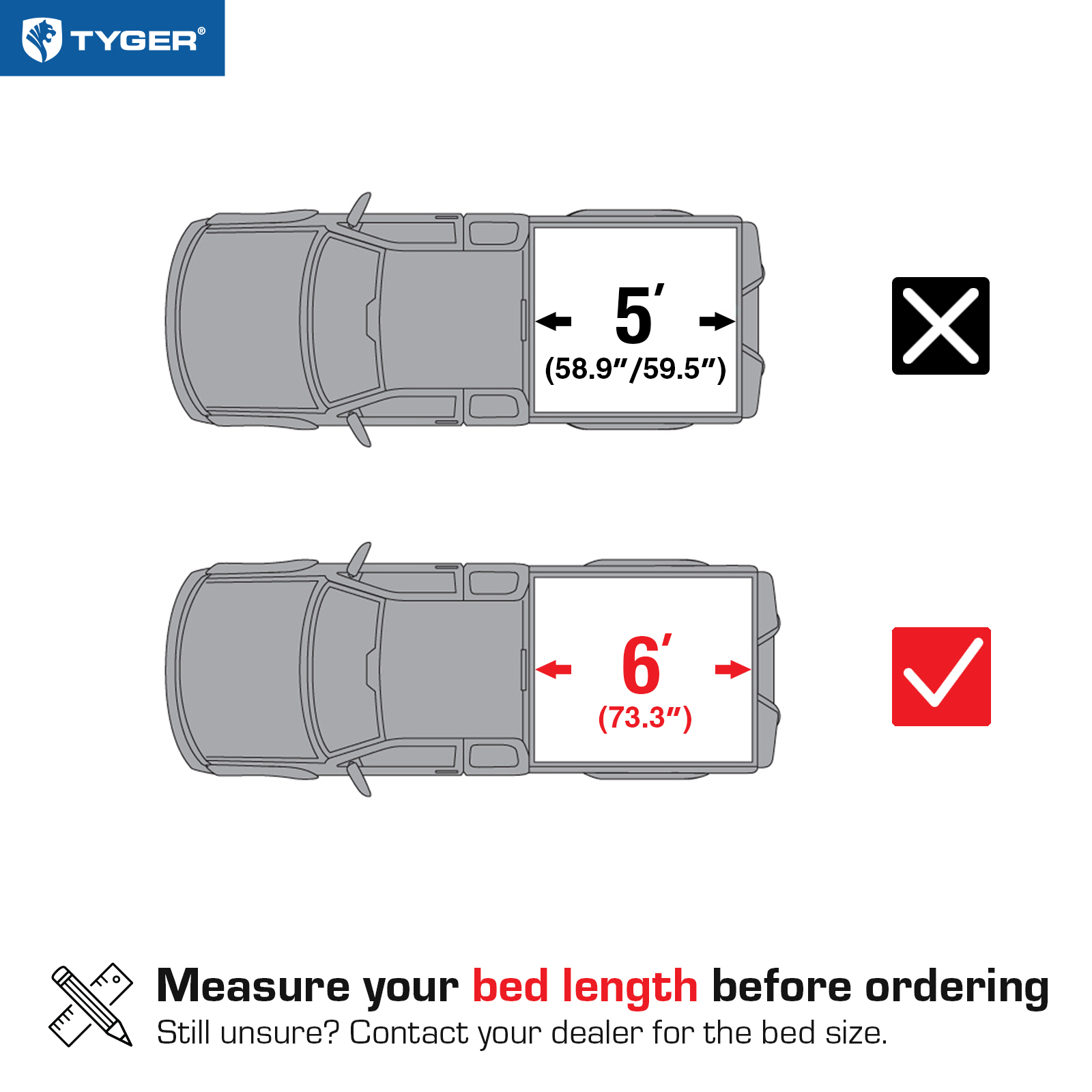 TYGER T1 Soft Roll-up fit 2022-2025 Nissan Frontier | 6' Bed