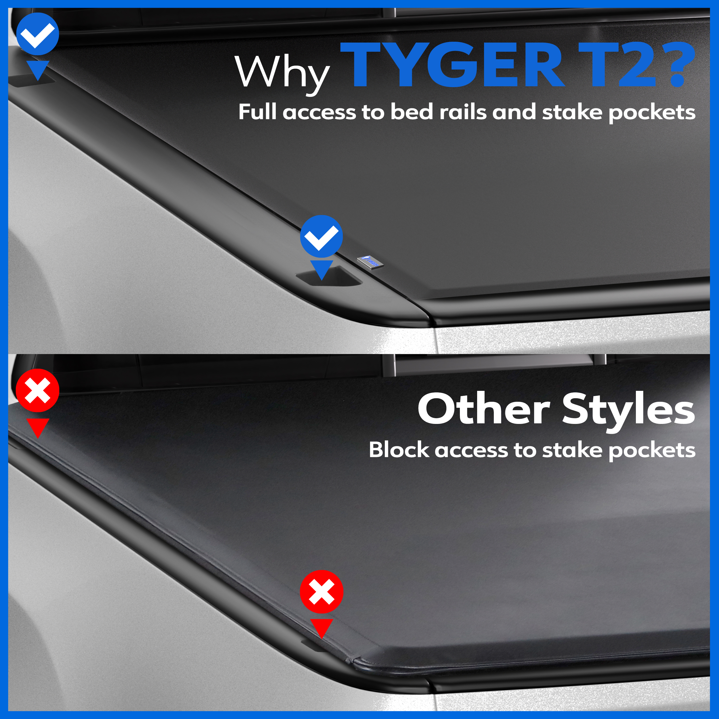 TYGER T2 Low Profile Soft Roll-up fit 2019-2025 Ram 1500 New Body (Not Fit 19-25 Classic) | 5'7