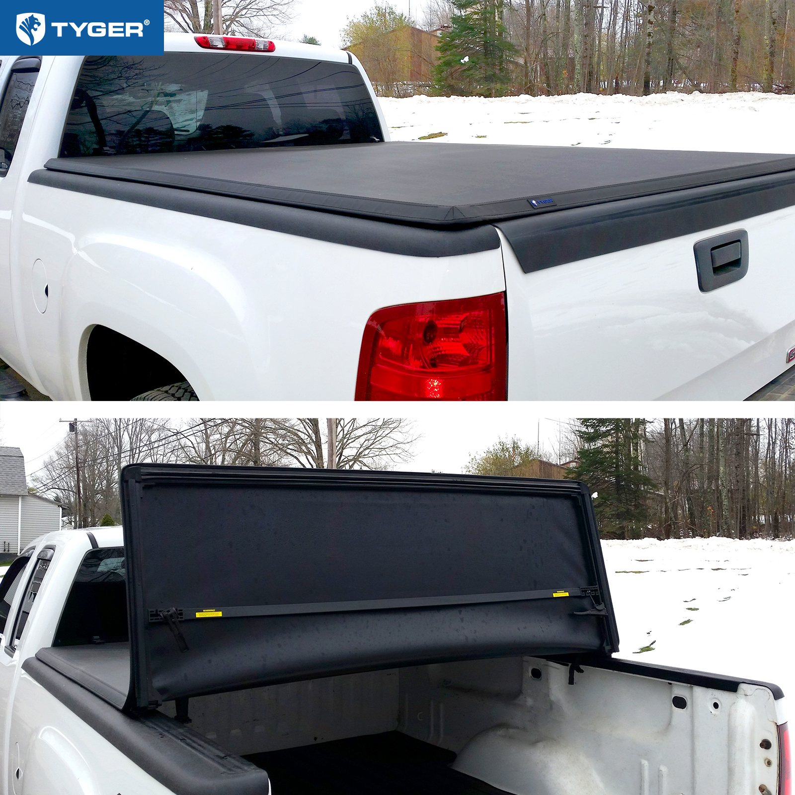 TYGER T3 Soft Tri-fold fit 07-13 Silverado/Sierra 1500; 07-14 2500 3500HD | 6'7