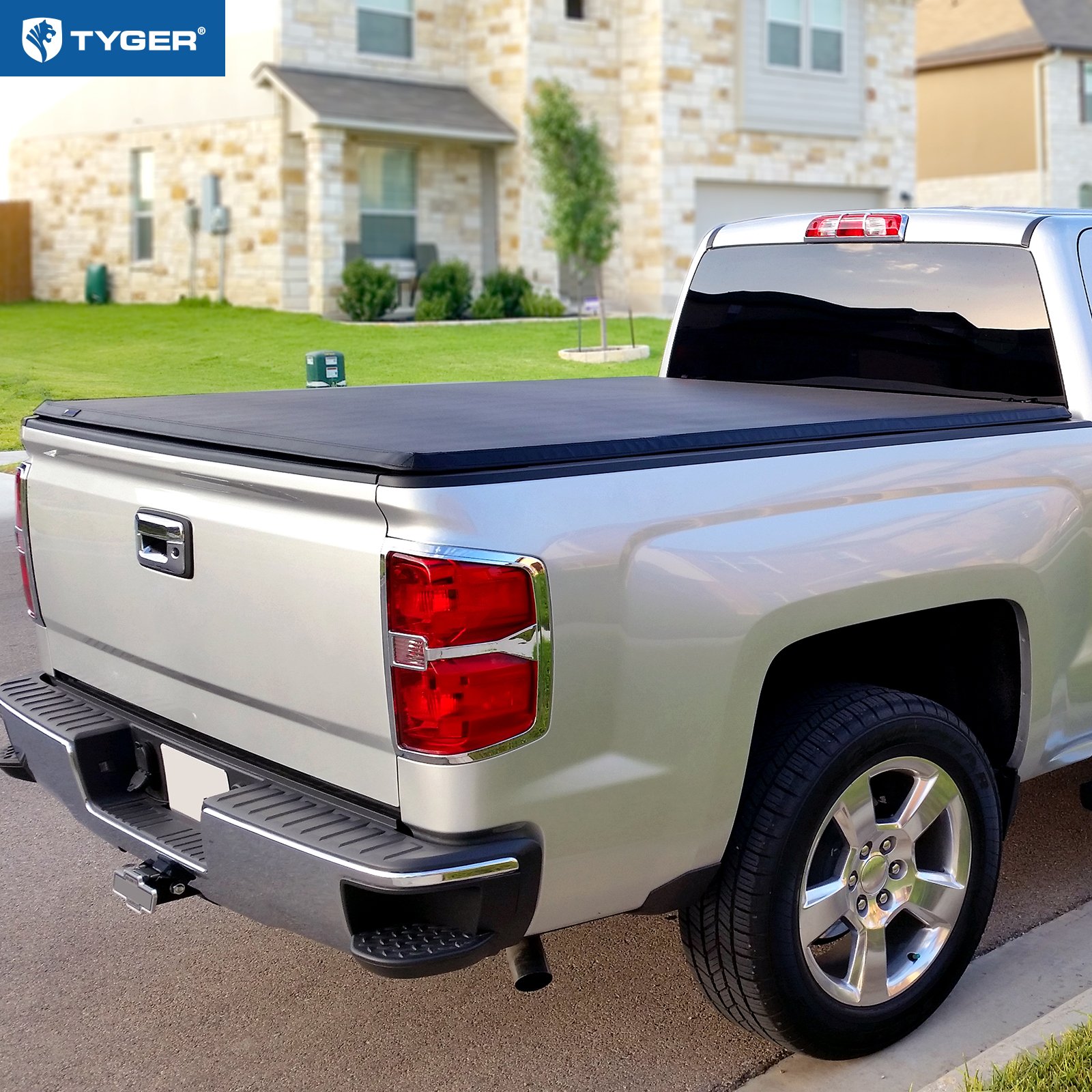 TYGER T3 Soft Tri-fold fit 2014-2018 Chevy Silverado GMC Sierra 1500; 2019 LD / Limited | 5'9