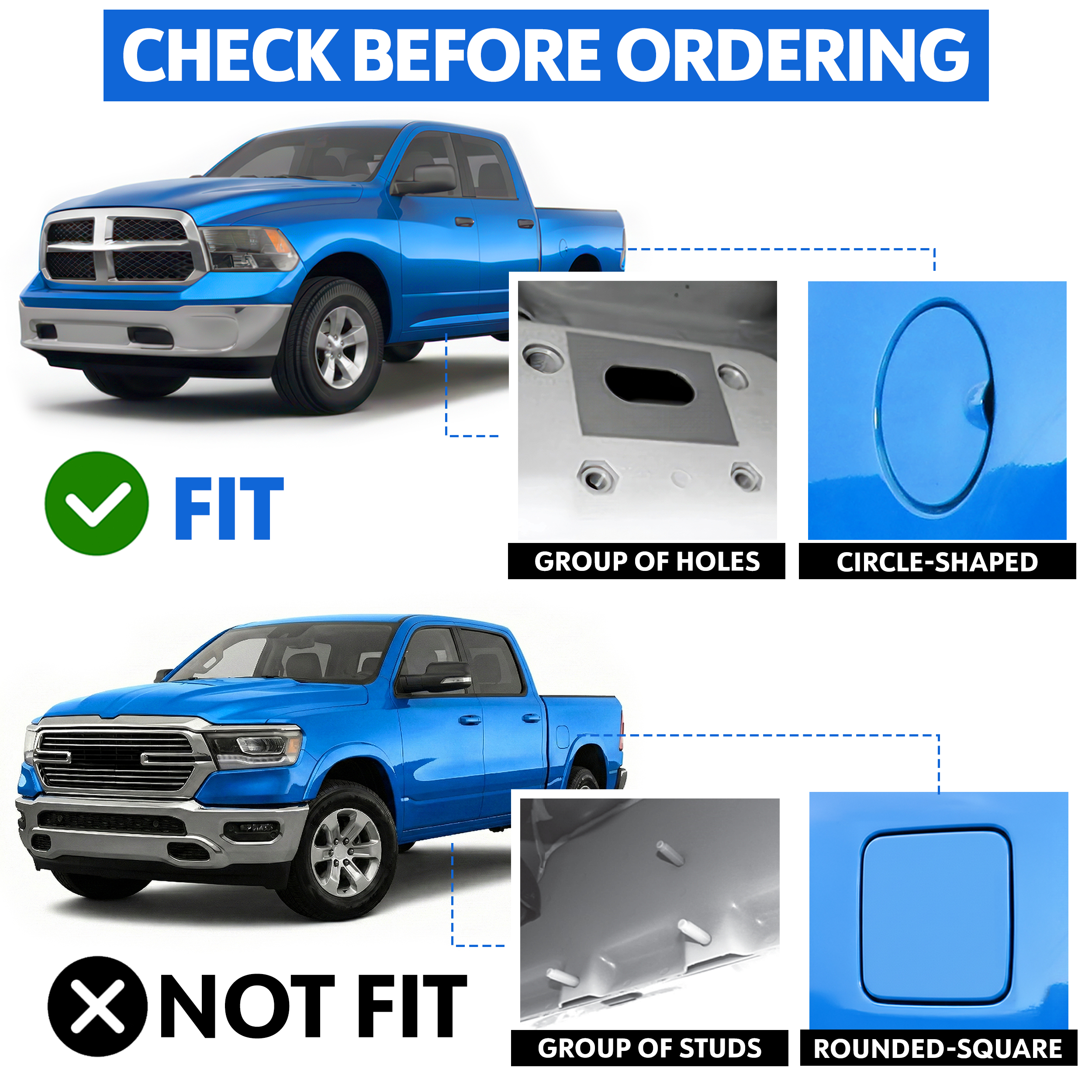TYGER T3X Soft Tri-Fold in Fabric fit 2009-2018 Dodge Ram 1500; 2019-2024 Classic | 5'7
