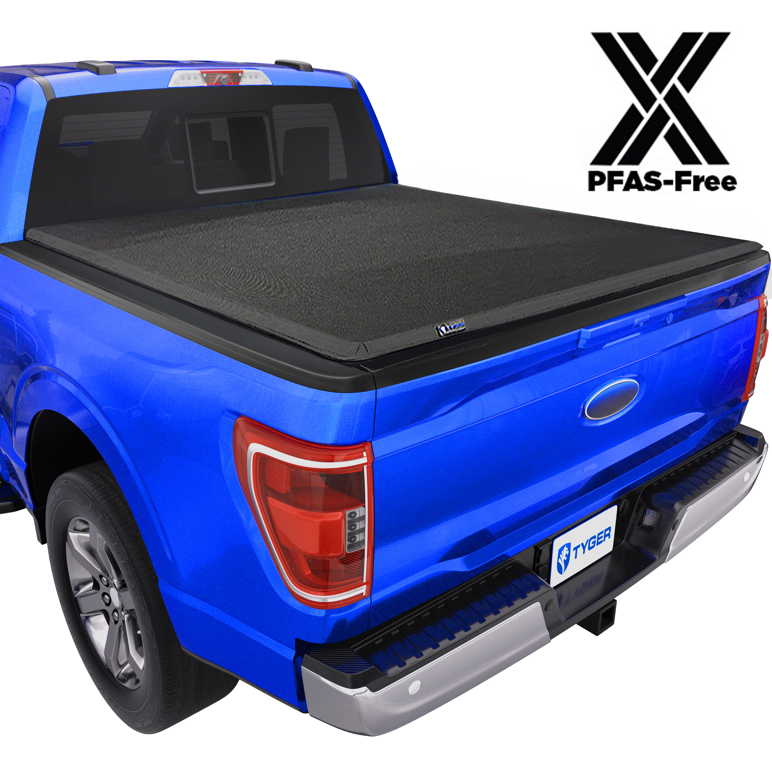TYGER T3X Soft Tri-Fold in Fabric fit 2021-2026 Ford F-150; Lightning | 5.5' Bed