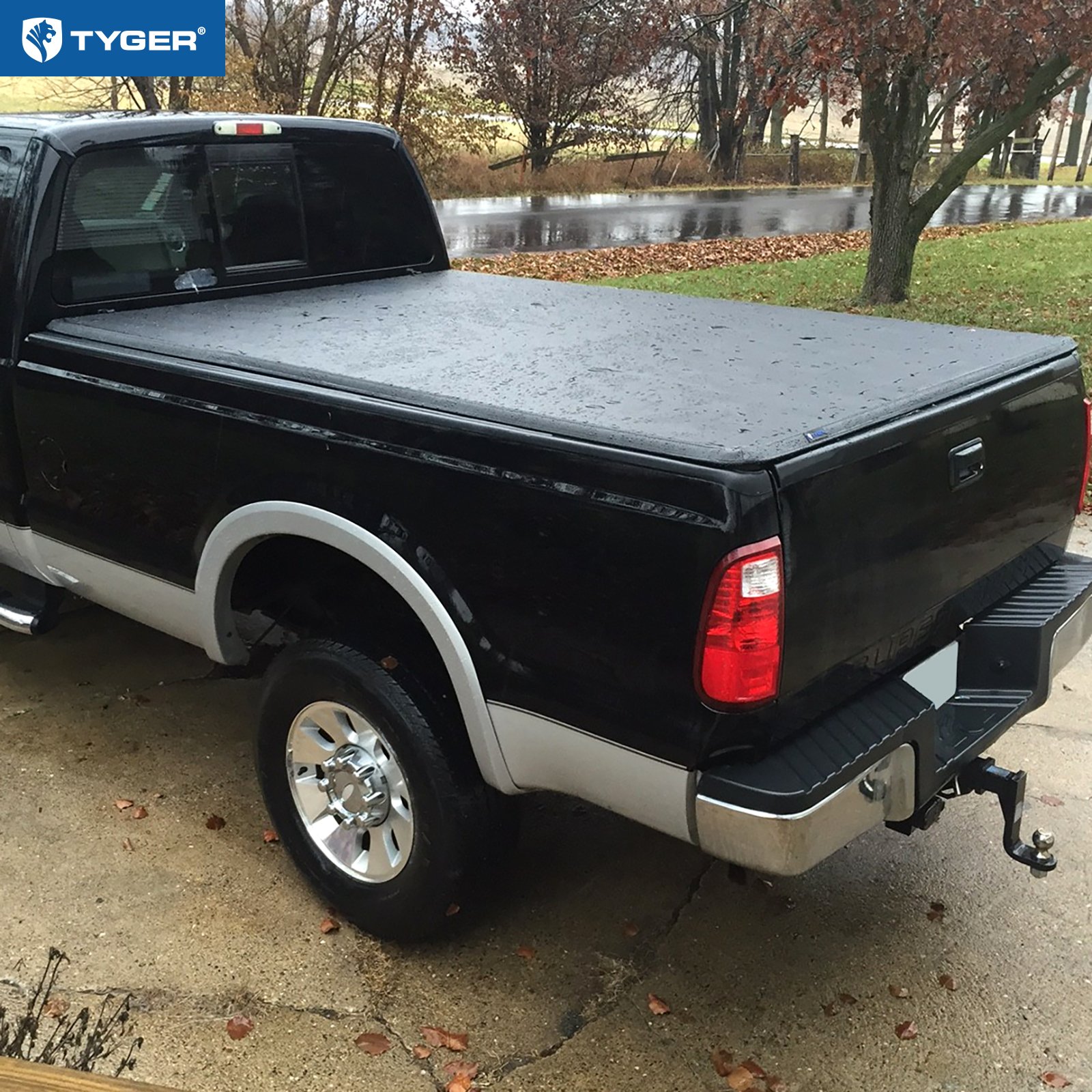 TYGER T3 Soft Tri-fold fit 2017-2024 Ford F-250 F-350 Super Duty | 8' Bed