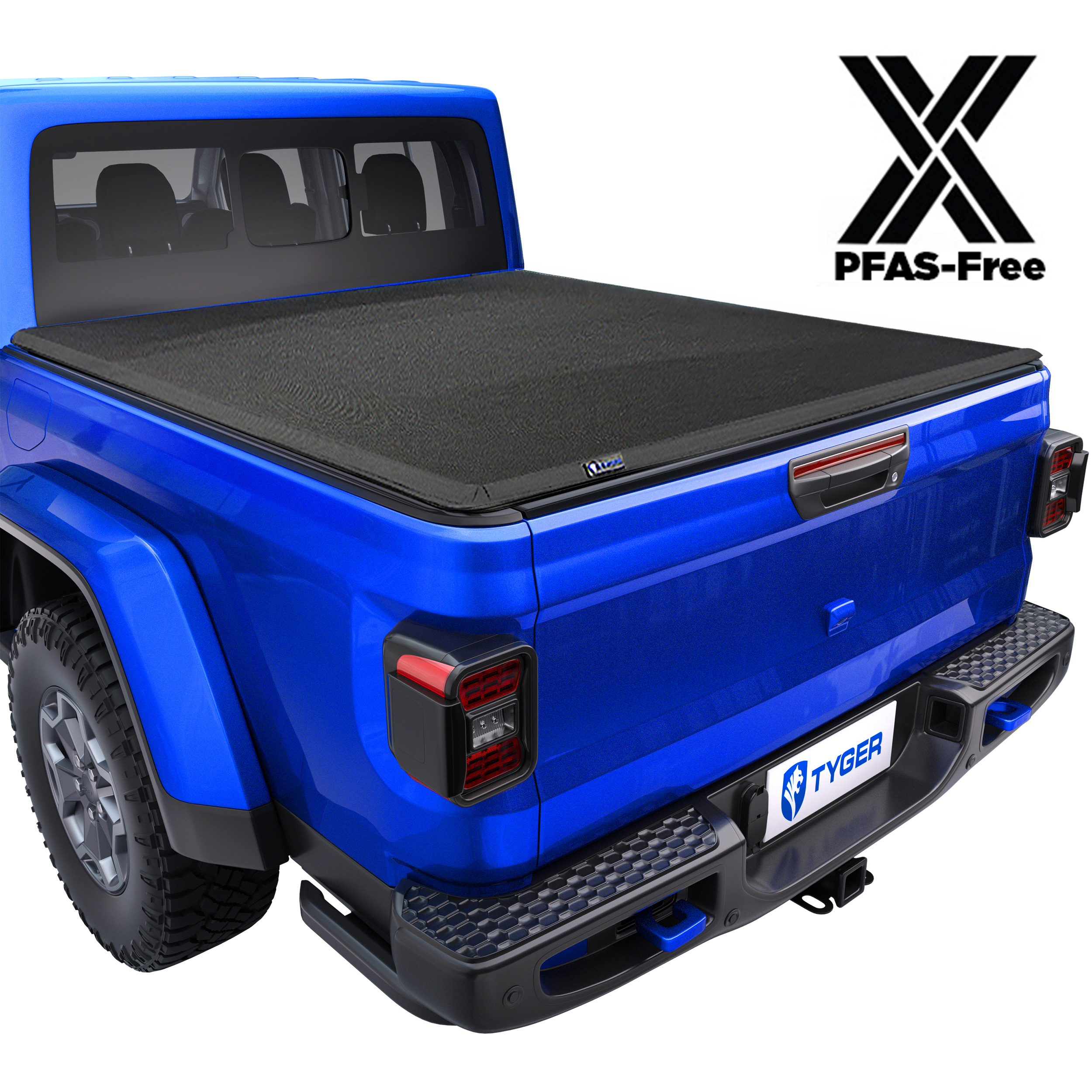 TYGER T3X Soft Tri-Fold in Fabric fit 2020-2026 Jeep Gladiator JT | 5' Bed