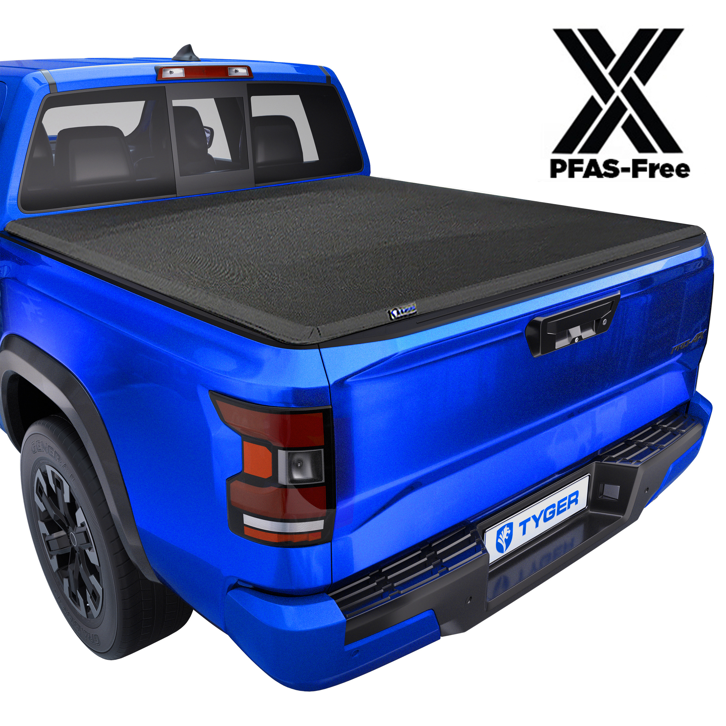 TYGER T3X Soft Tri-Fold in Fabric fit 2022-2026 Nissan Frontier | 6' Bed