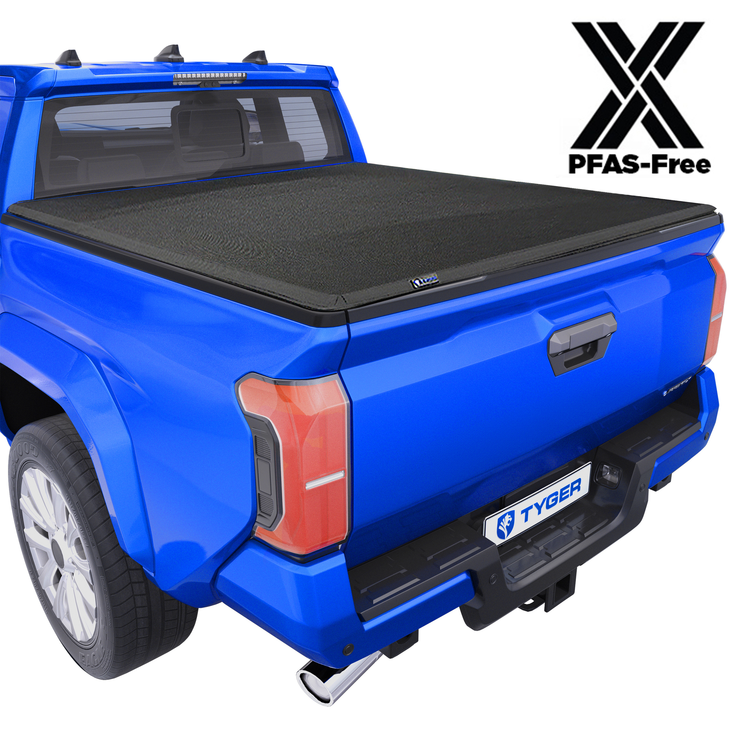 TYGER T3X Soft Tri-Fold in Fabric fit 24-26 Tacoma | 5' Bed