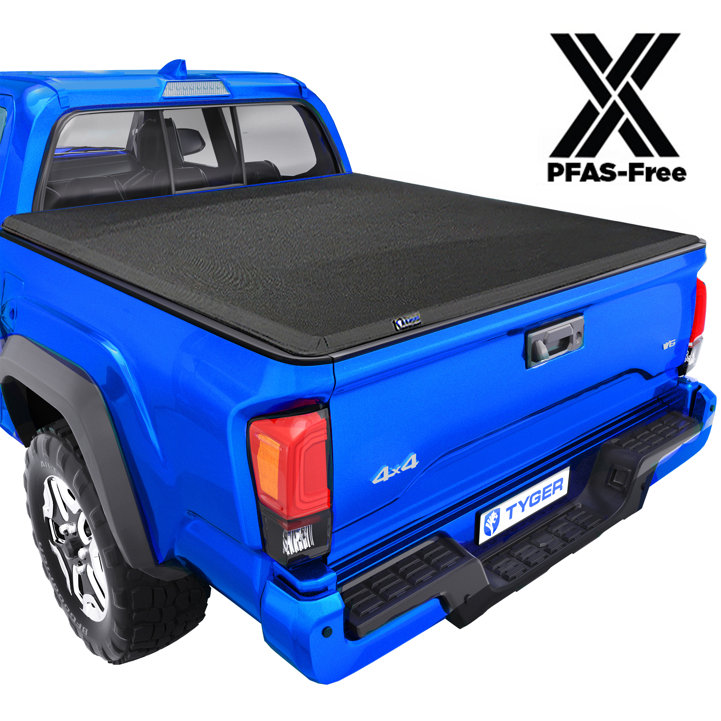 TYGER T3X Soft Tri-Fold in Fabric fit 2016-2023 Toyota Tacoma | 5' Bed