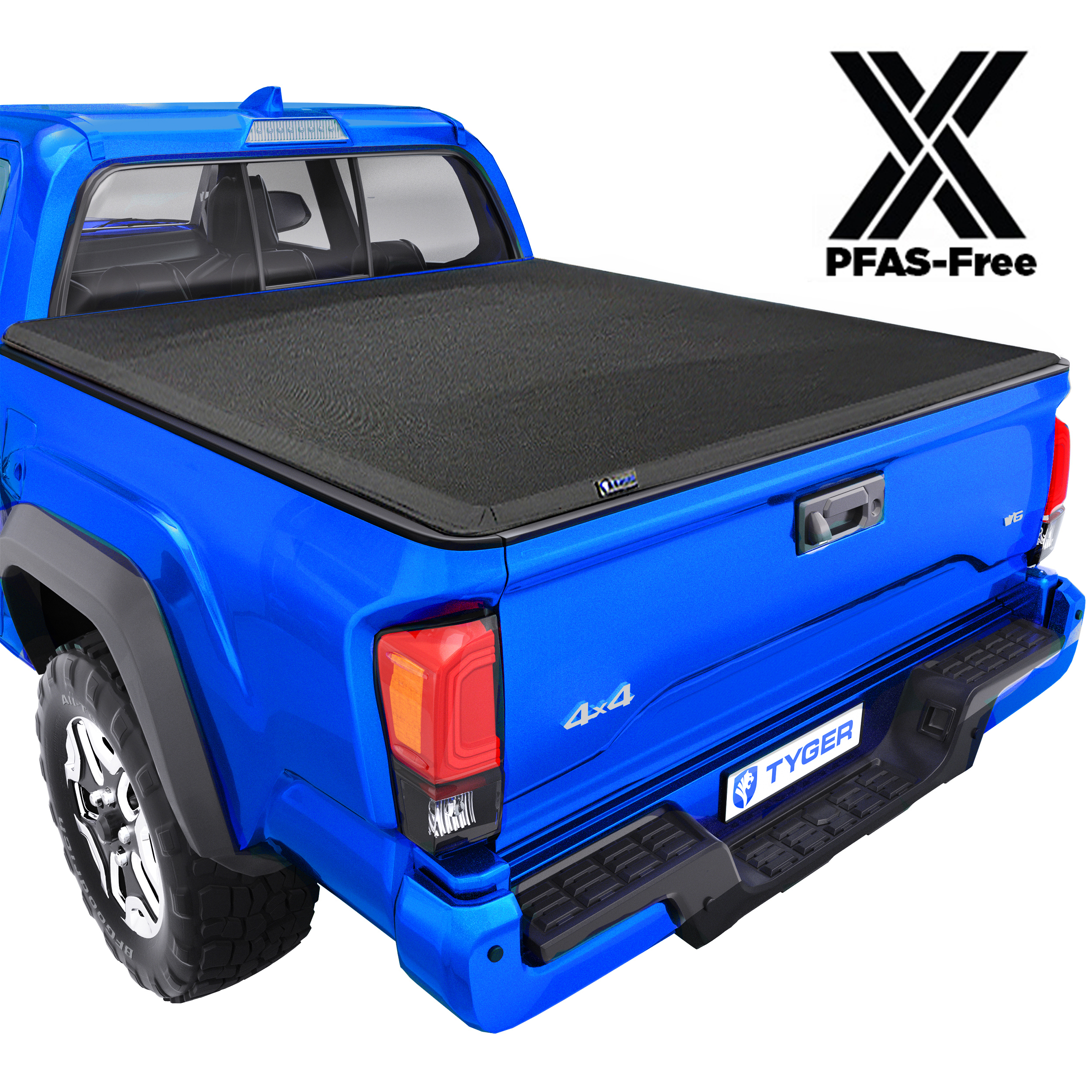 TYGER T3X Soft Tri-Fold in Fabric fit 2016-2023 Toyota Tacoma | 6' Bed