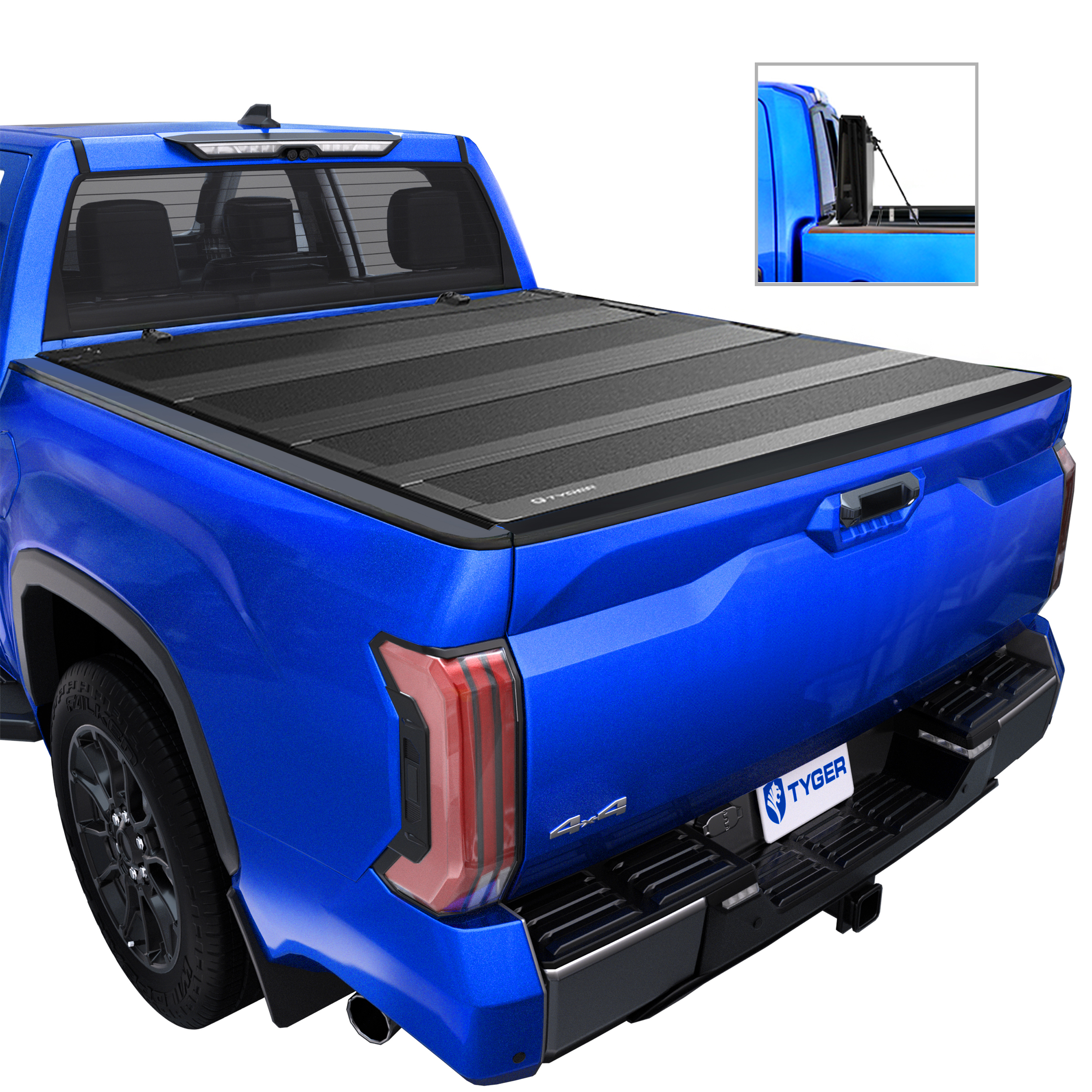 TYGER T4 Flip-Up Low Profile Hard Alloy Four-Fold fit 2022-2025 Toyota Tundra | 5.5' Bed