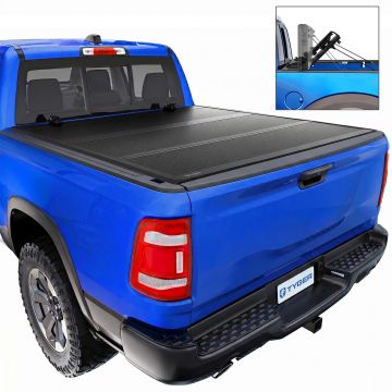 TYGER T9 Flip-Up Low Profile Hard Alloy Tri-Fold fit 19-26 Ram 1500 | 6'4" Bed