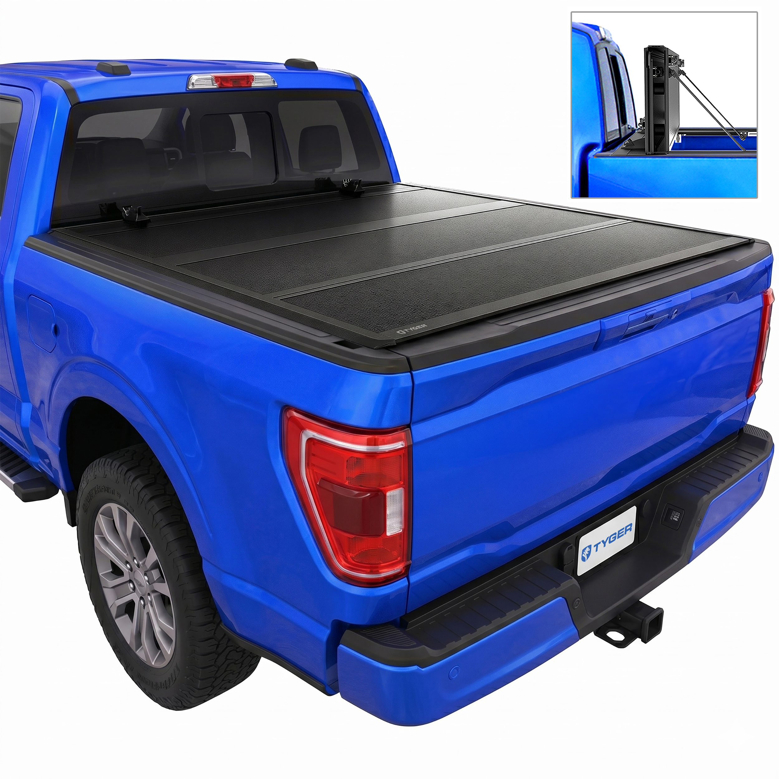 TYGER T9 Flip-Up Low Profile Hard Alloy Tri-Fold fit 2004-2014 Ford F-150 | 6.5' Bed
