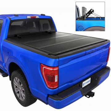 TYGER T9 Flip-Up Low Profile Hard Alloy Tri-Fold fit 2004-2014 Ford F-150 | 6.5' Bed