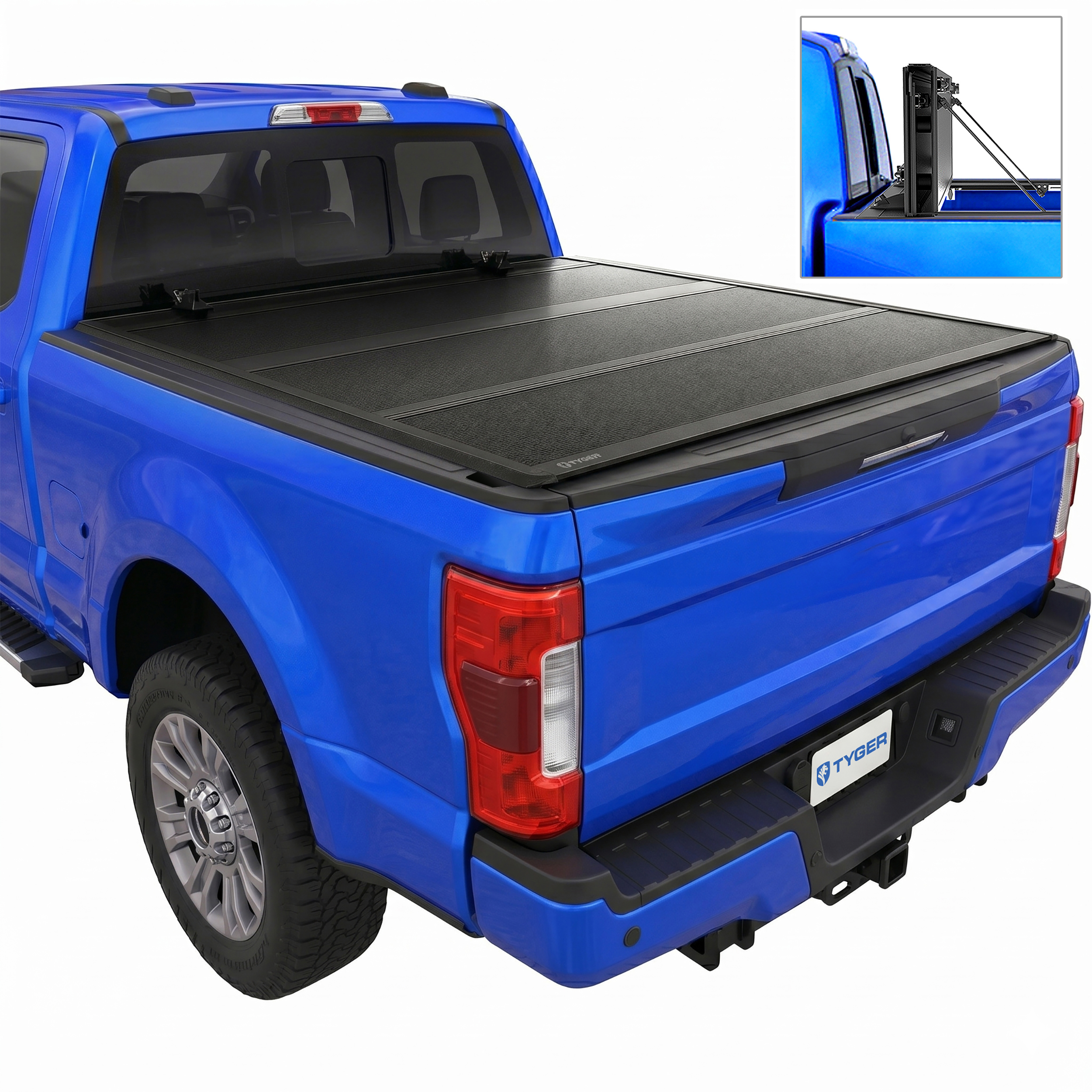 TYGER T9 Flip-Up Low Profile Hard Alloy Tri-Fold fit 17-26 F250/350 SD | 6.75' Bed