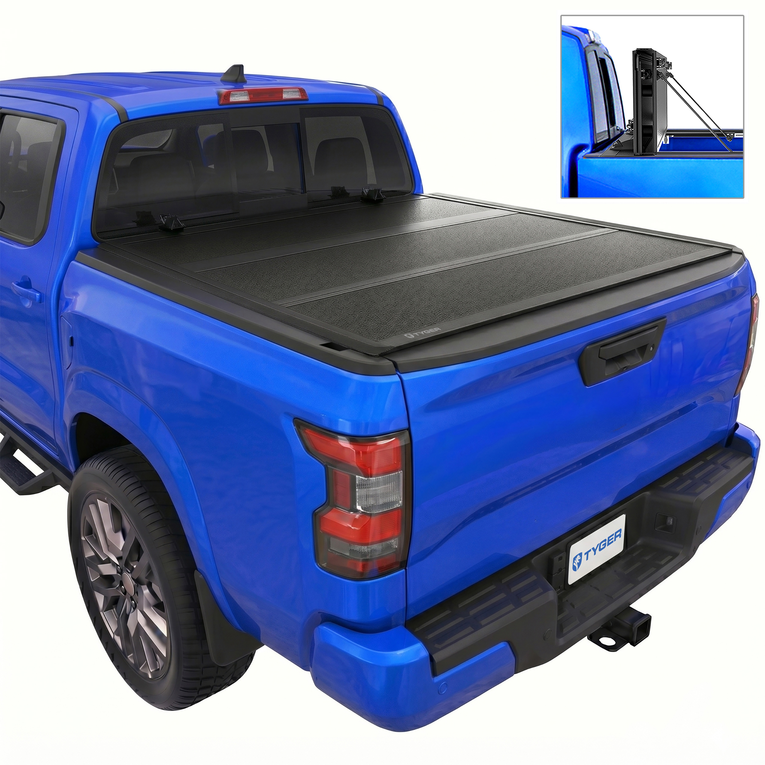 TYGER T9 Flip-Up Low Profile Hard Alloy Tri-Fold fit 2022-2026 Nissan Frontier | 5' Bed