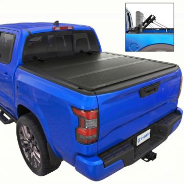 TYGER T9 Flip-Up Low Profile Hard Alloy Tri-Fold fit 2022-2026 Nissan Frontier | 5' Bed