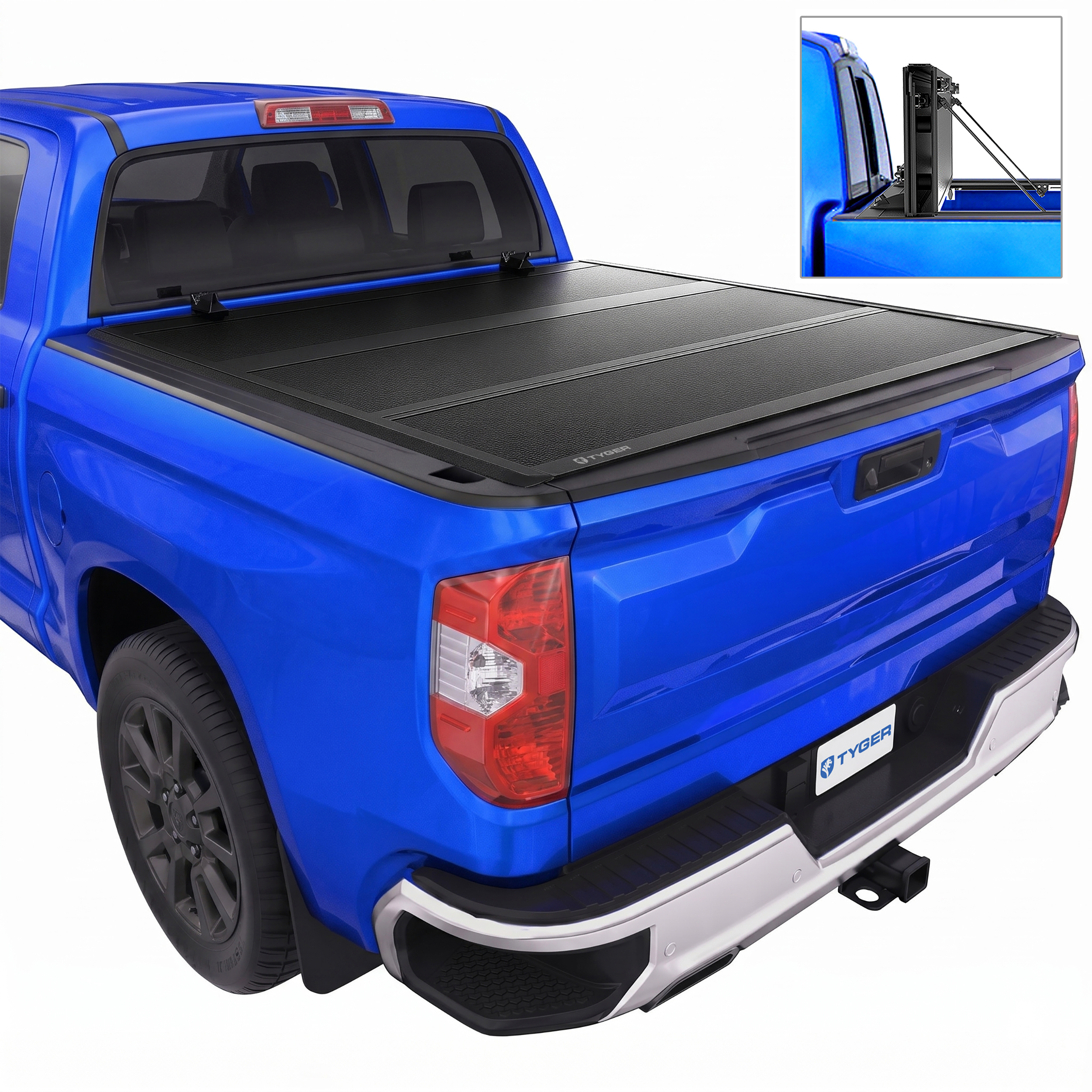 TYGER T9 Flip-Up Low Profile Hard Alloy Tri-Fold fit 2014-2021 Toyota Tundra | 5.5' Bed