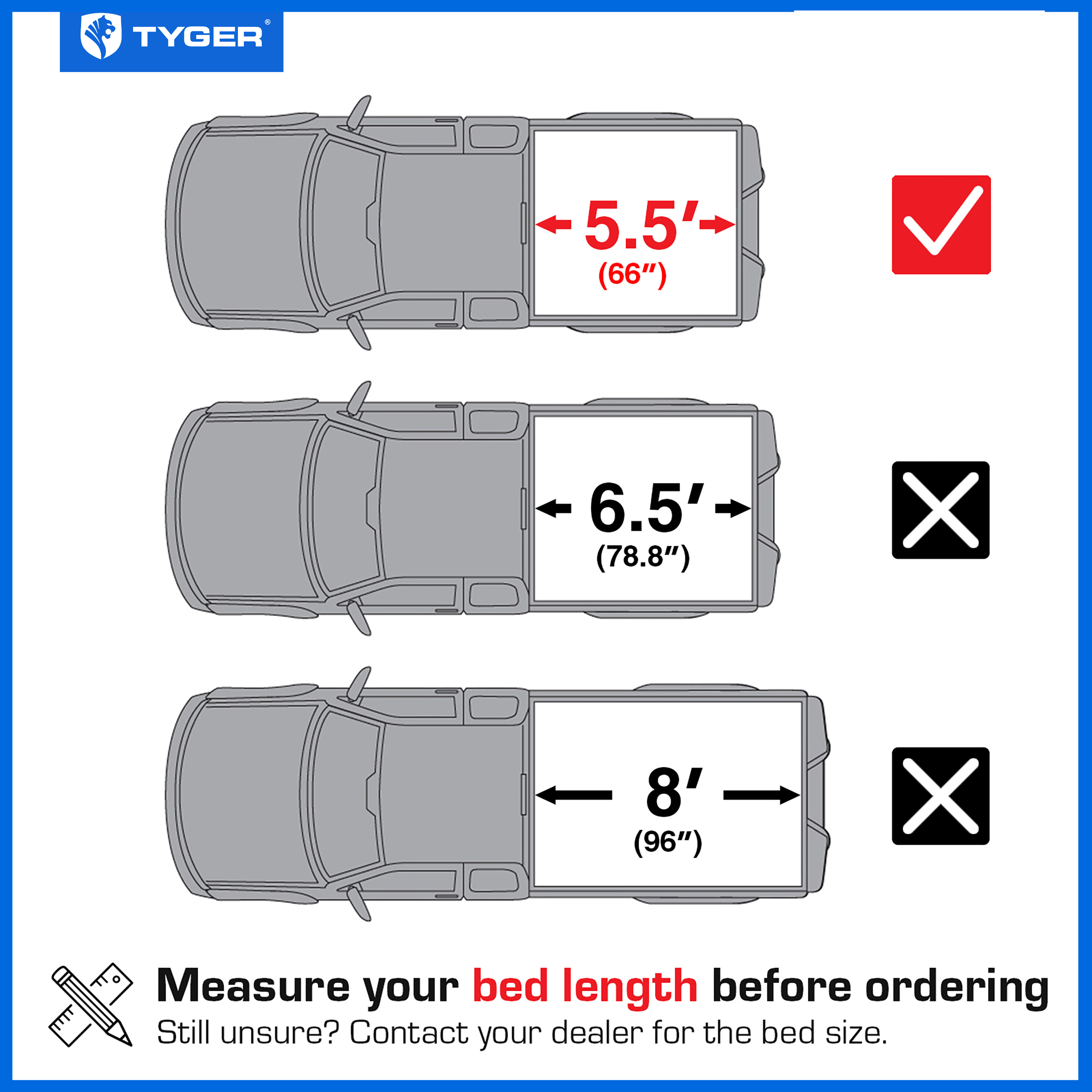 TYGER T10E Powered Retractable fit 2015-2026 Ford F-150 | 5.5' Bed