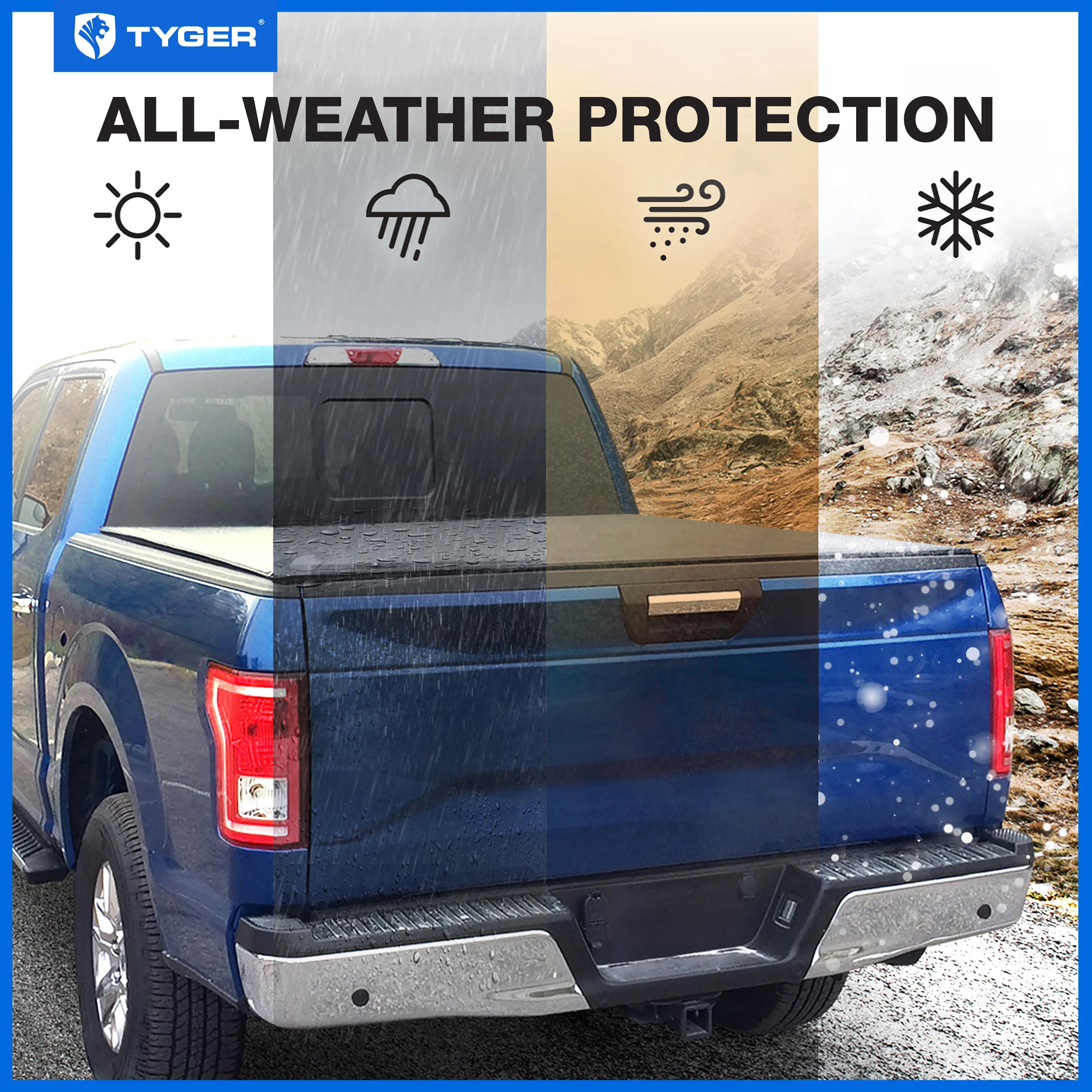TYGER T2X Low Profile Soft Roll-up in Fabric fit 2022-2026 Toyota Tundra | 5.5' Bed