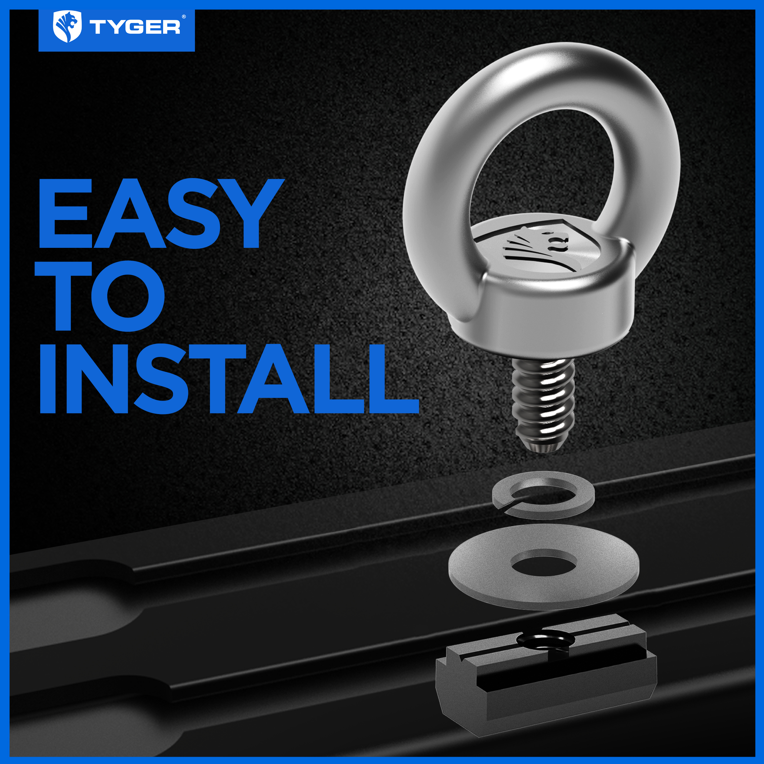 Add-on Eyelet Bolt Adventure Kit for Roof Racks | 4 Sets
