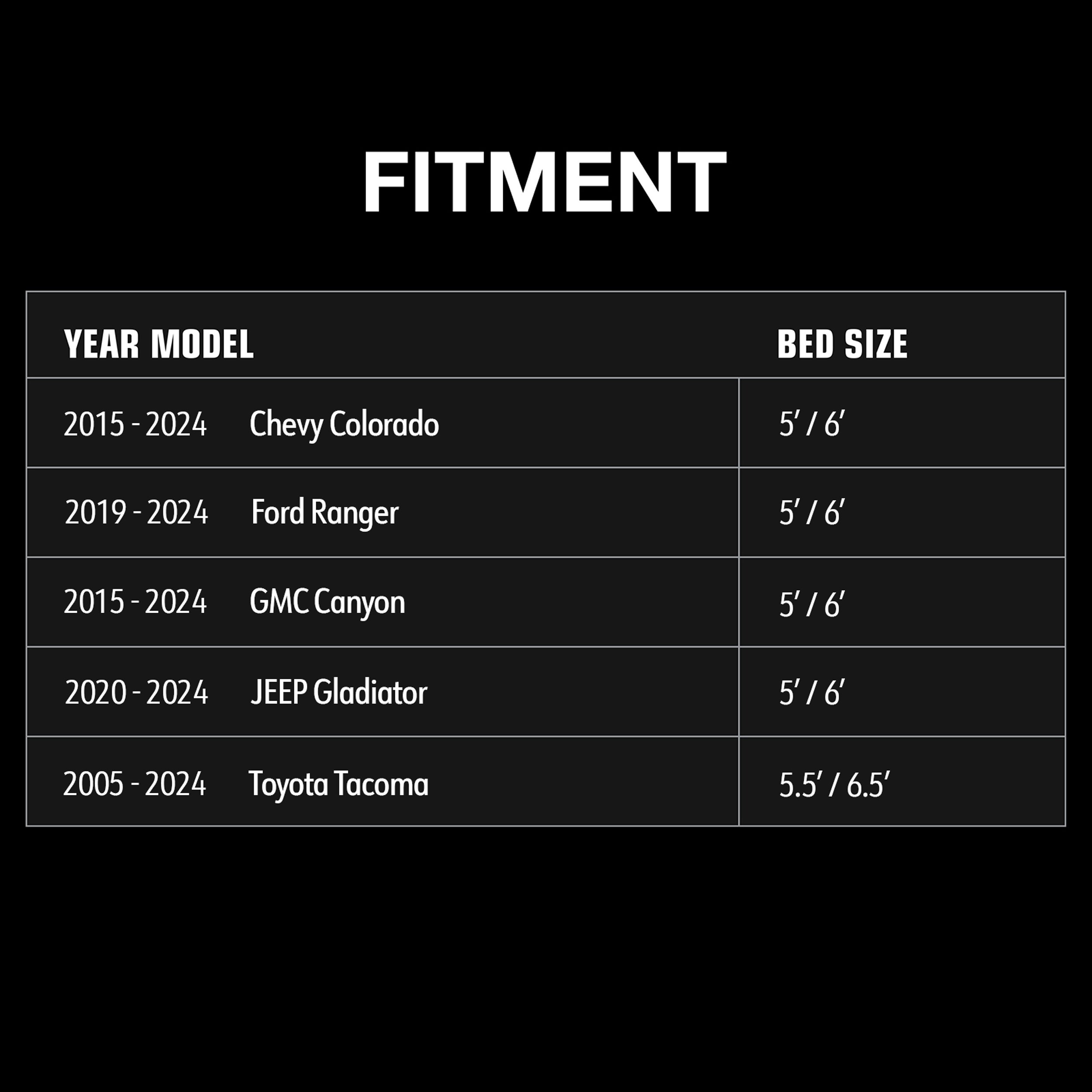 Plate Style Overland Bed Rack Fits Mid-Size Pickup trucks (See Image for Fitment) | TG-BK2U55347