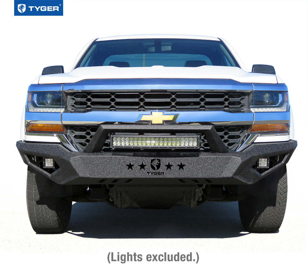 TYGER FURY Front Bumper Fit 2016-2018 Silverado 1500, 2019 LD | Textured Black TG-BP6C80468