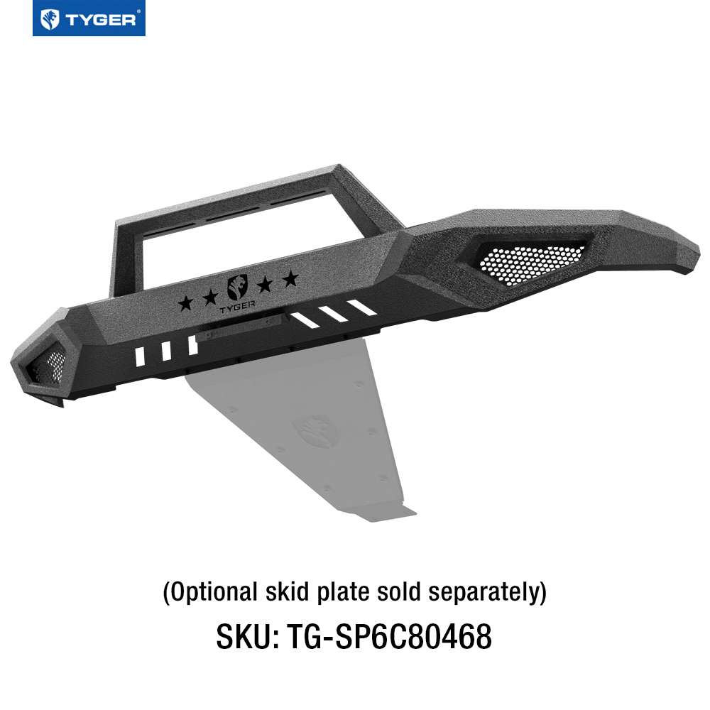 TYGER FURY Front Bumper Fit 2016-2018 Silverado 1500, 2019 LD | Textured Black TG-BP6C80468