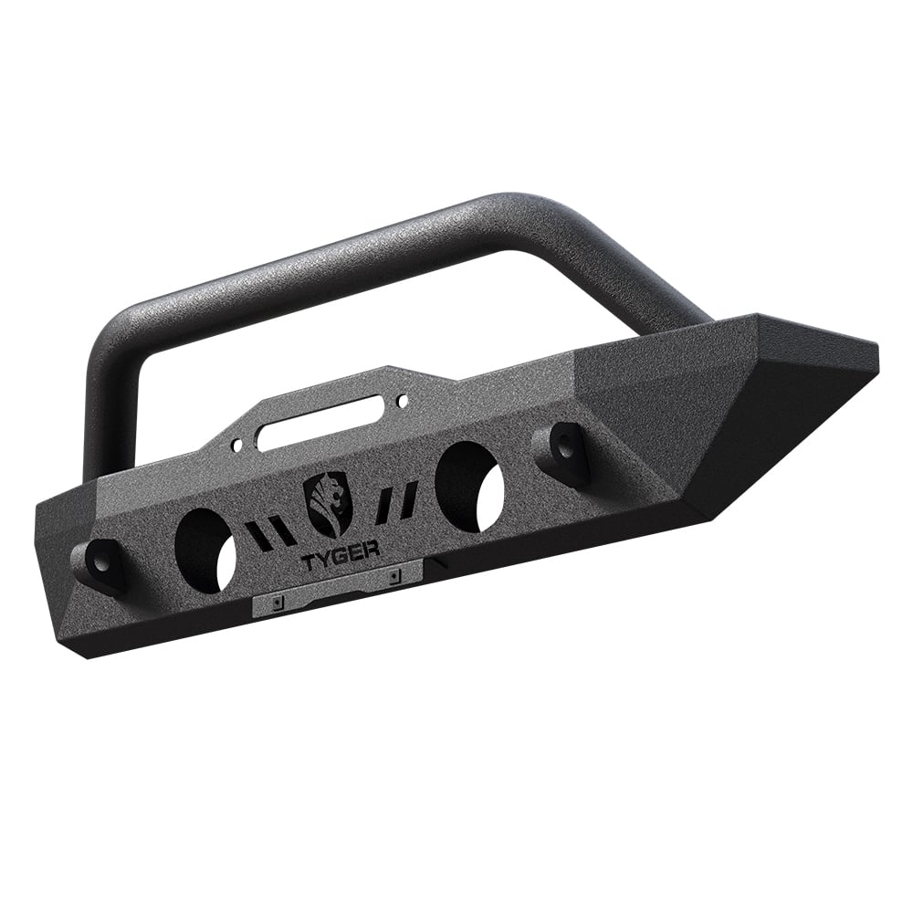 TYGER FURY Short Stubby Front Bumper Fit 07-18 Wrangler JK; 18-25 JL; 20-25 Gladiator TG-BP6J70078