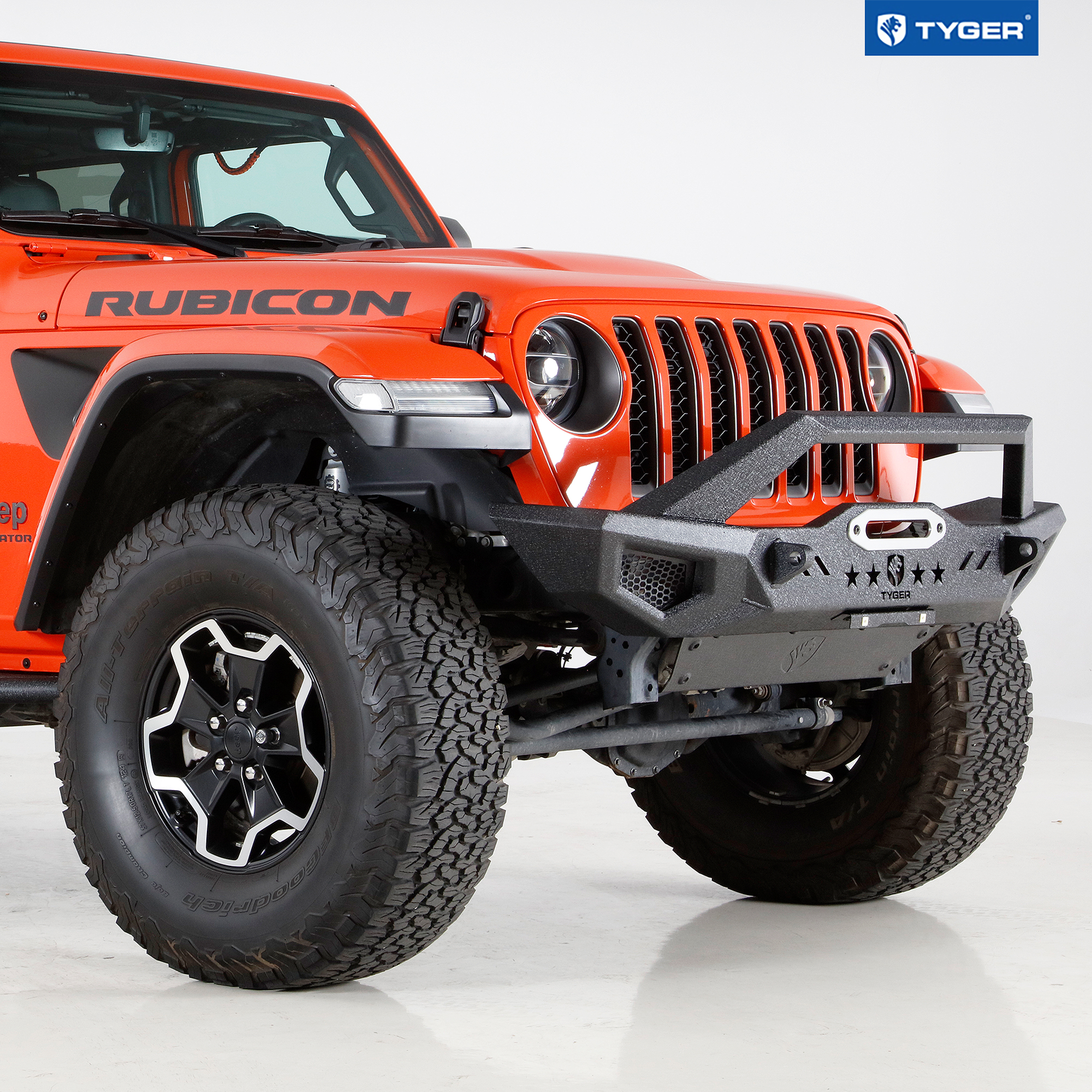 TYGER FURY Front Bumper Fit 07-18 Wrangler JK; 18-23 JL; 20-23 Gladiator  Textured