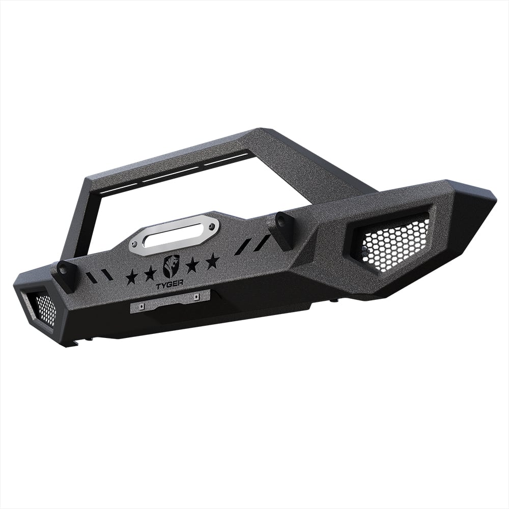 TYGER FURY Front Bumper Fit 1987-2006 Wrangler TJ/YJ | Textured Black TG-BP6J85368