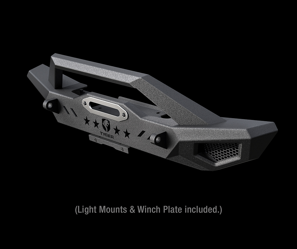 TYGER FURY Front Bumper Fit 1987-2006 Wrangler TJ/YJ | Textured Black TG-BP6J85368