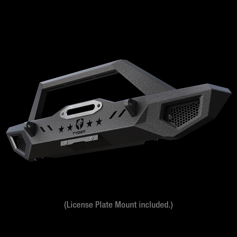 TYGER FURY Front Bumper Fit 1987-2006 Wrangler TJ/YJ | Textured Black TG-BP6J85368