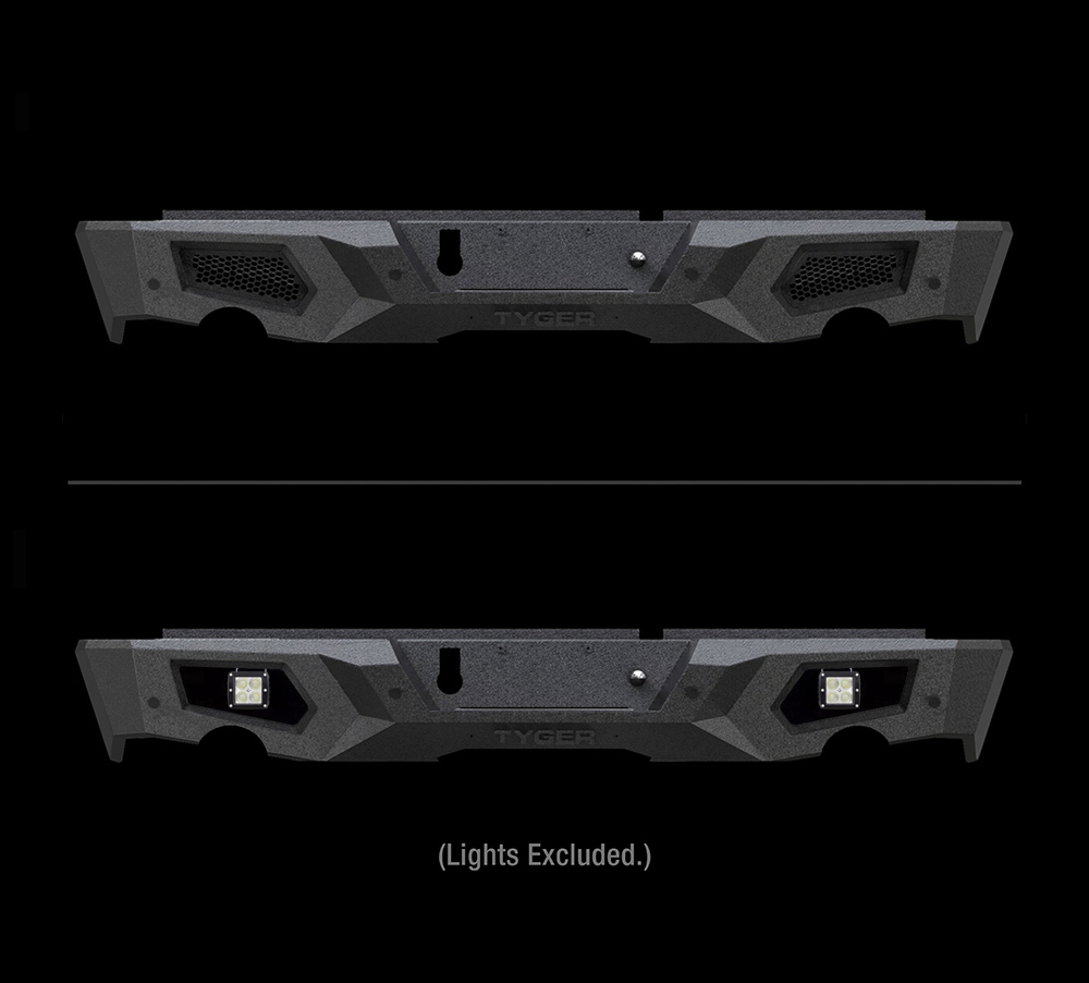 TYGER FURY Rear Bumper Fit 2009-2018 Ram 1500; 2019-2024 Classic | Textured Black TG-BP9D80398